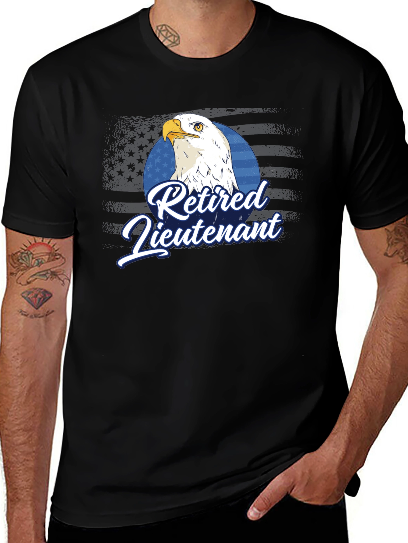 Variant 9 of Retired Lieutenant Eagle Graphic T-Shirt