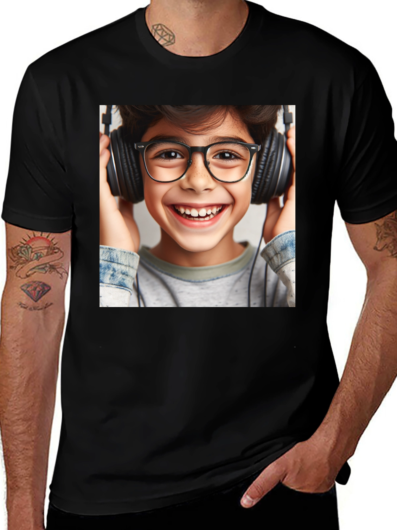 Variant 6 of Boy with Headphones T-Shirt