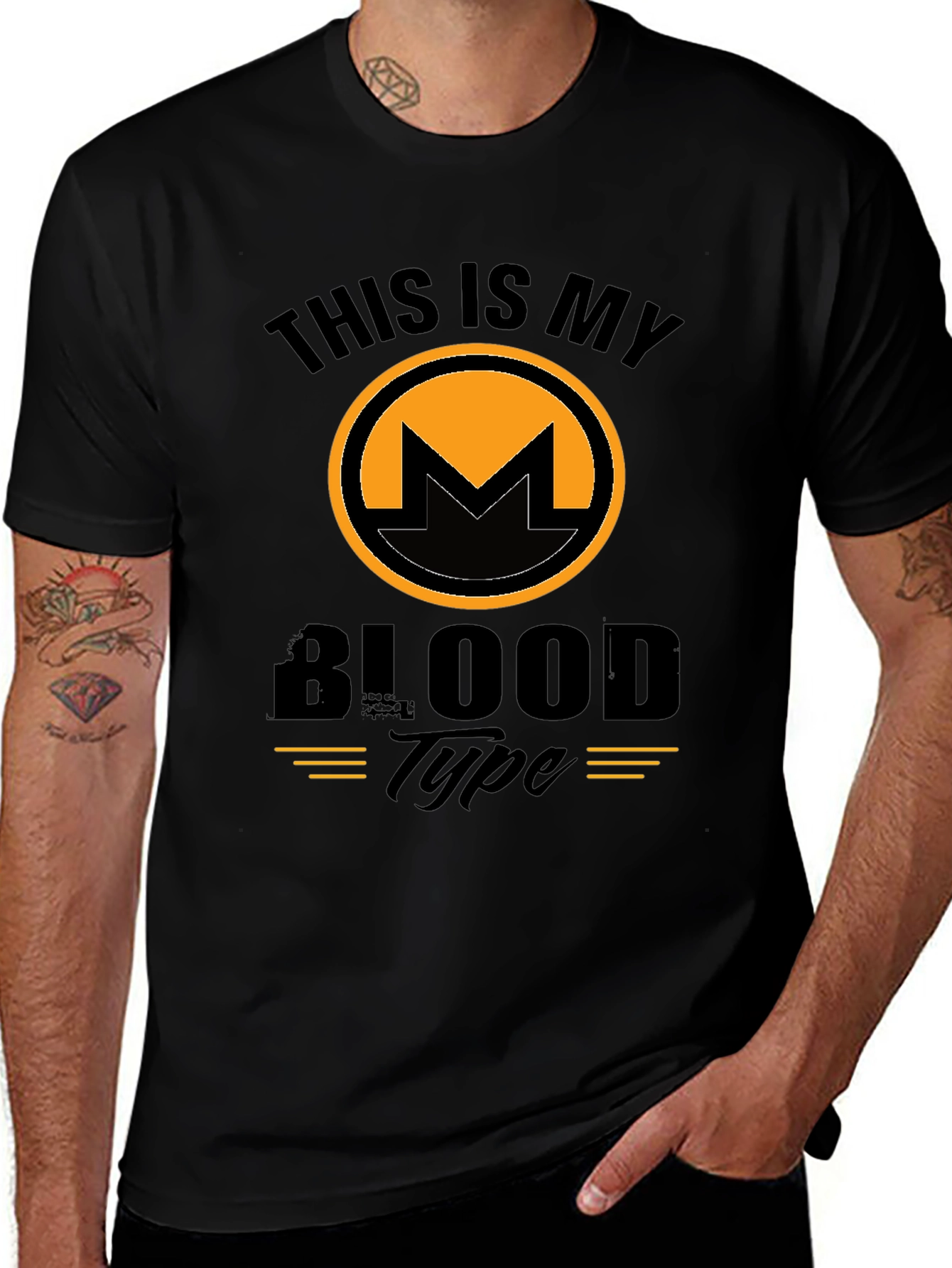Monero Blood Type T-Shirt Crypto Fan Apparel