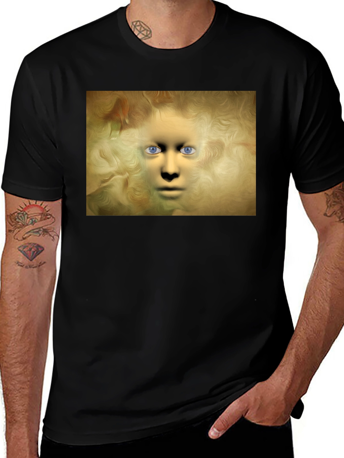 Variant 6 of Abstract Face Graphic T-Shirt