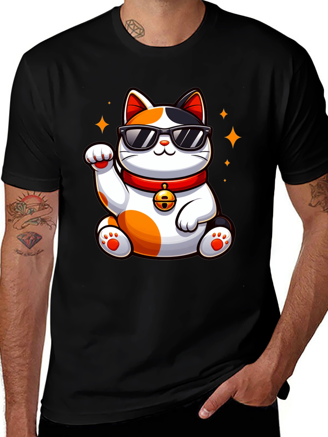 Variant 6 of Lucky Cat T-Shirt - Cool Maneki Neko