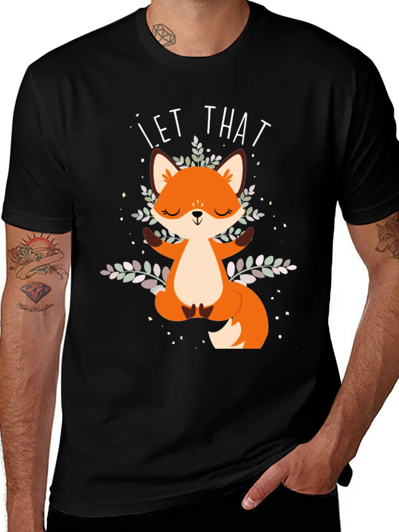Variant 29 of Zen Fox Meditation T-Shirt - Let That Go