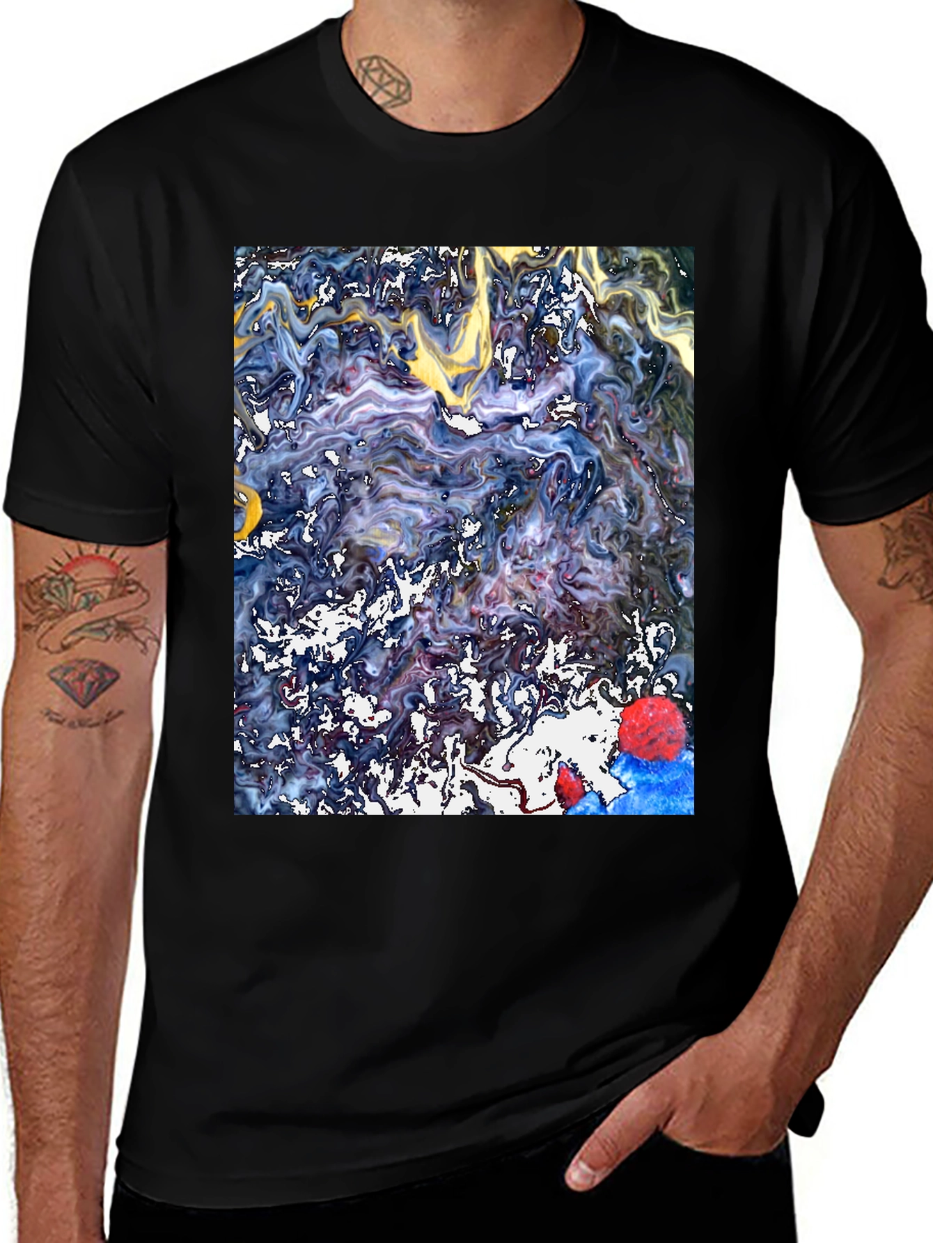 Variant 3 of Abstract Art Swirl T-Shirt - Modern Graphic Tee