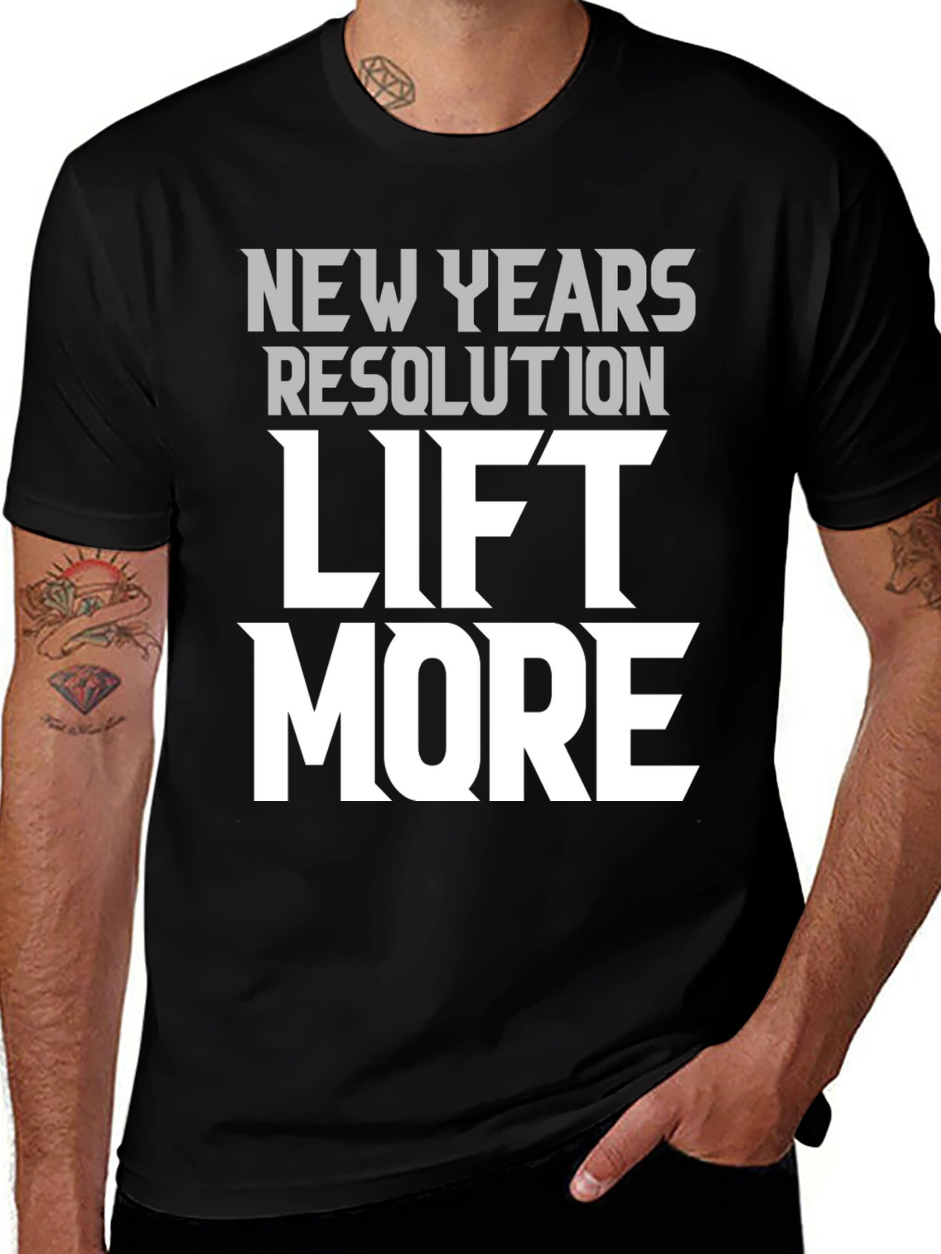 Variant 22 of New Year's Resolution Lift More Graphic T-Shirt