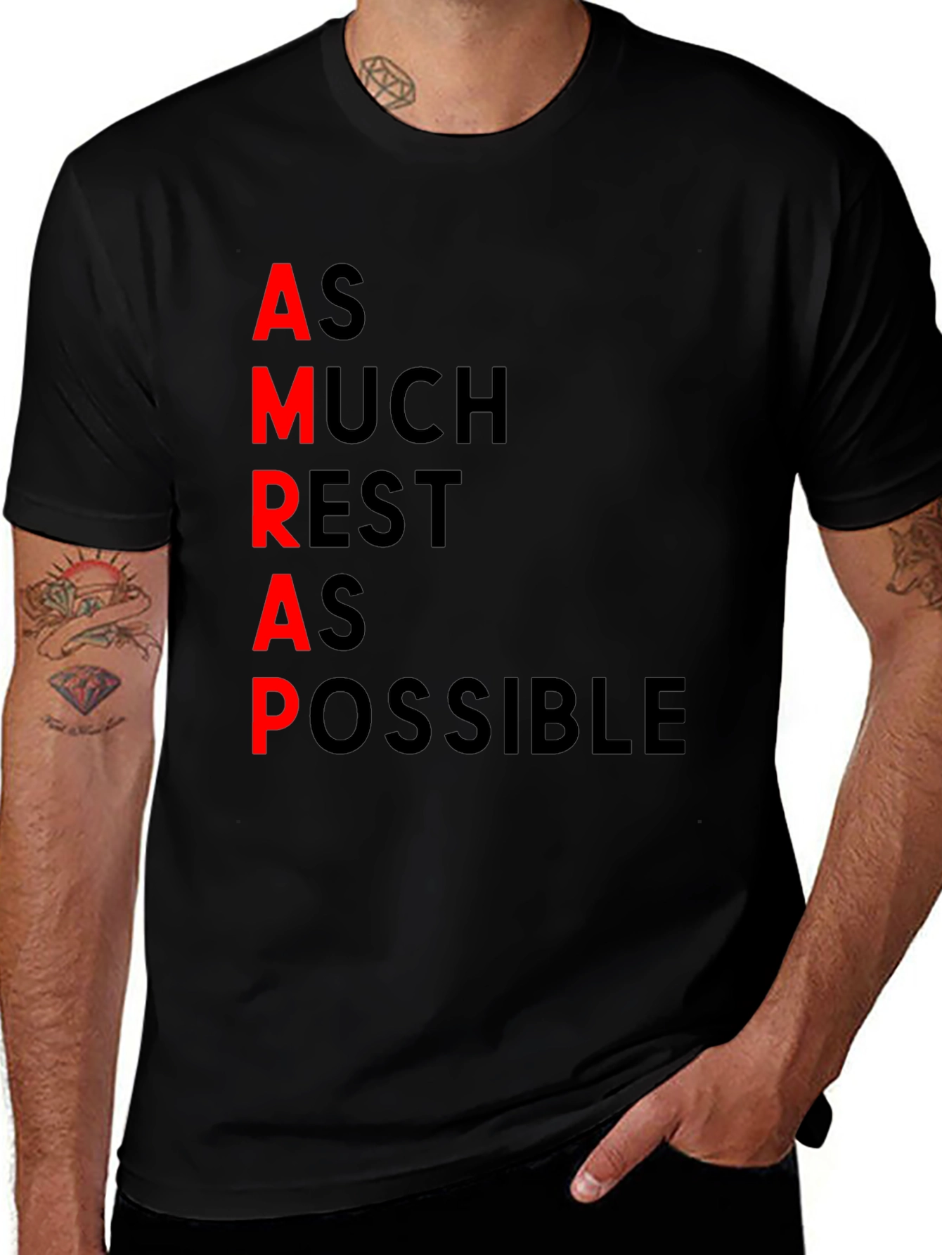 AMRAP Fitness T-Shirt - Rest As Much As Possible Tee