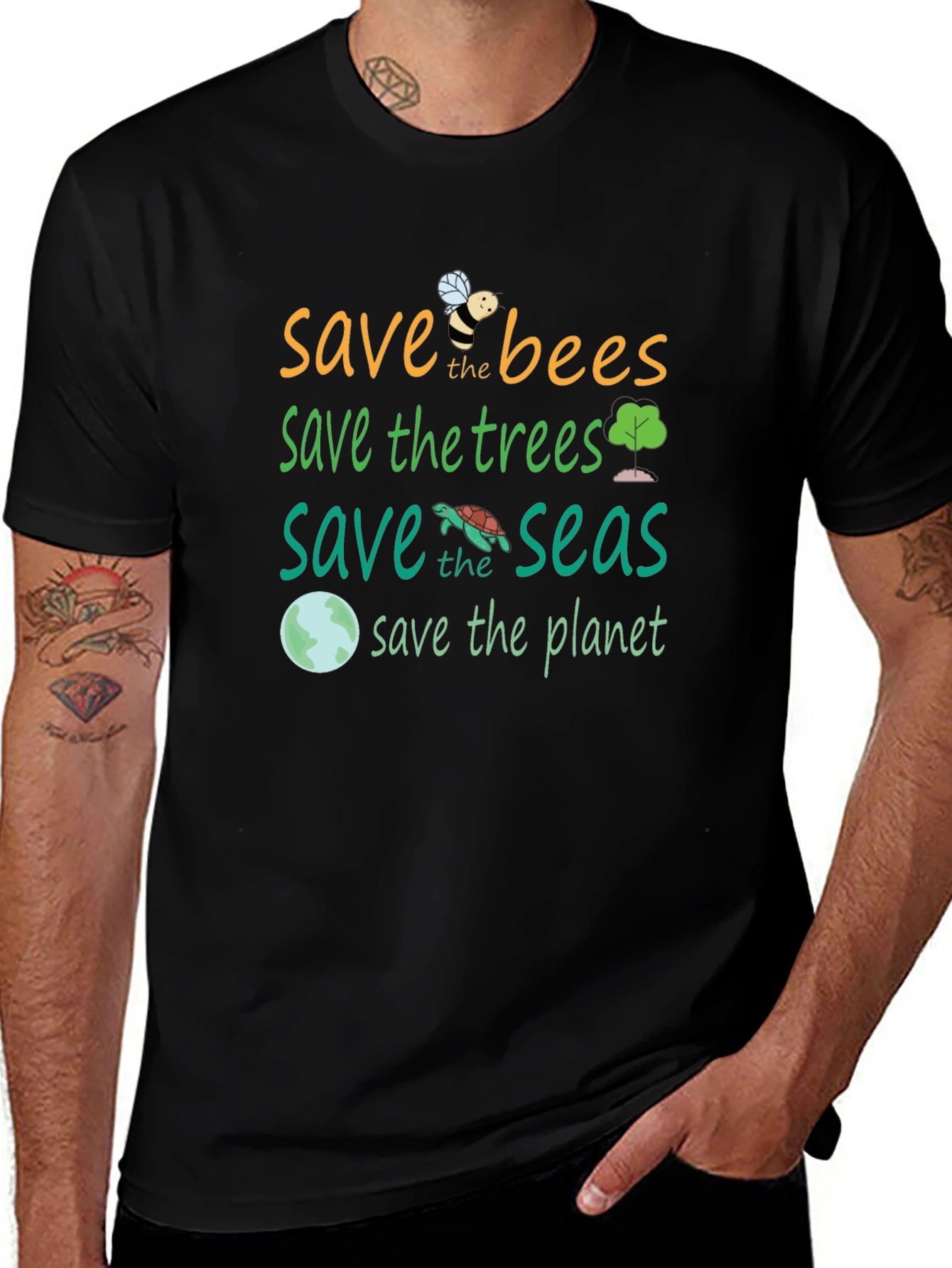 Variant 23 of Save the Planet Graphic Tee - Eco-Friendly T-Shirt