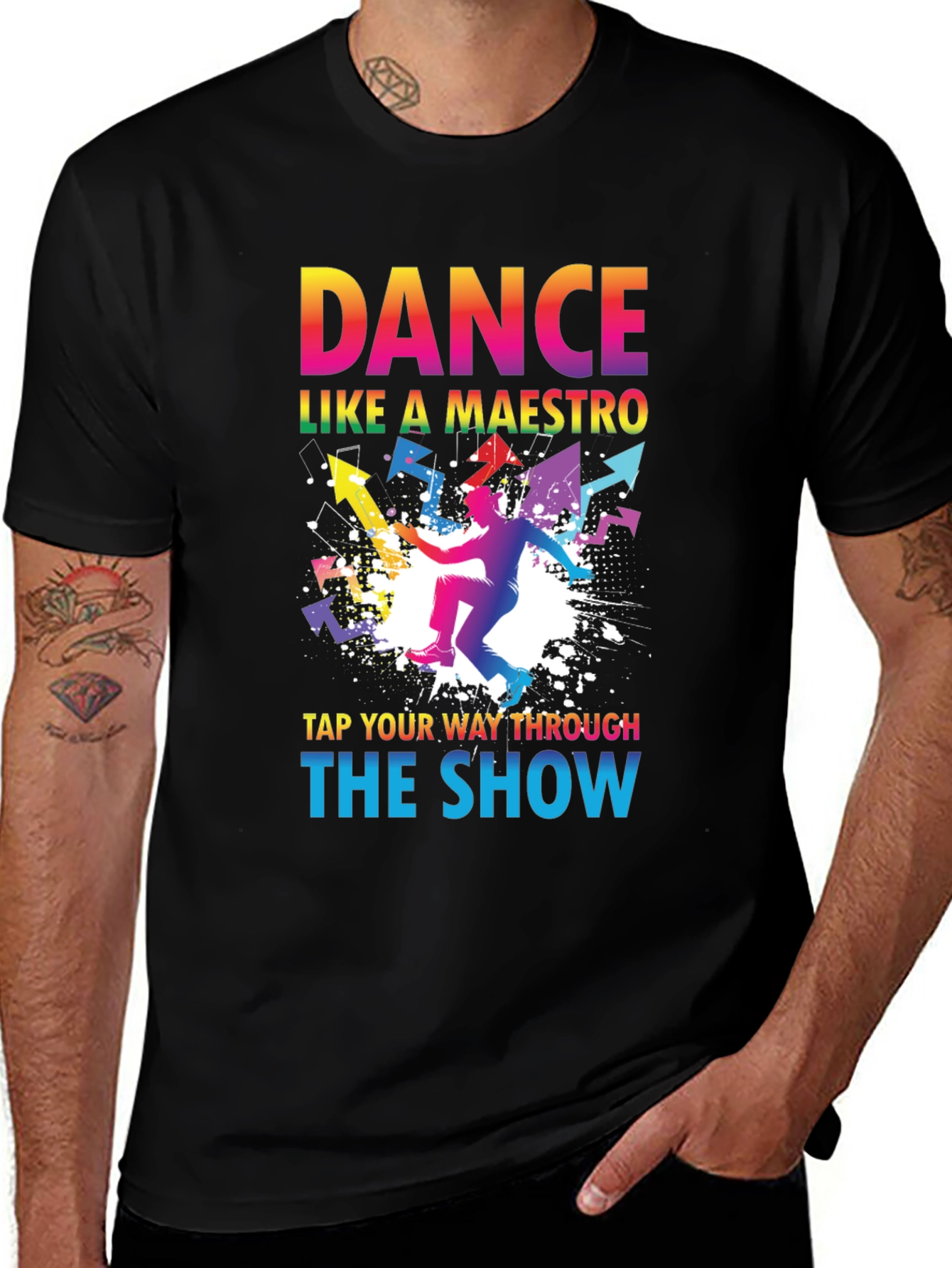 Variant 7 of Dance Like a Maestro Colorful Graphic Tee