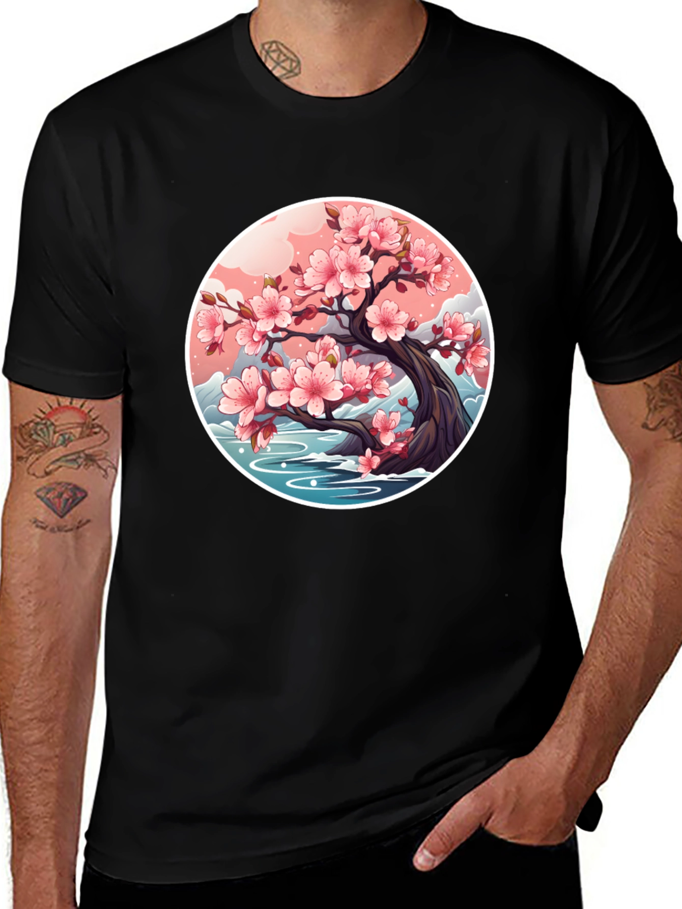 Variant 24 of Sakura Blossom Tree Graphic T-Shirt - Unisex