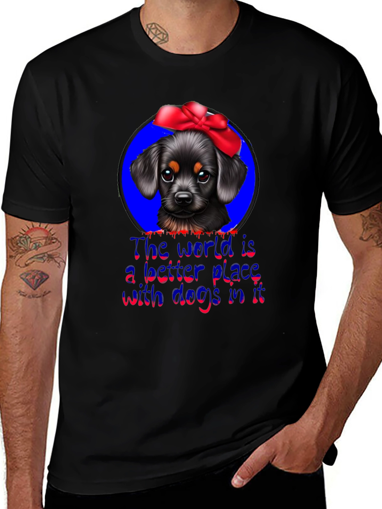 Variant 13 of Dog Lover T-Shirt: Cute Pup With Bow