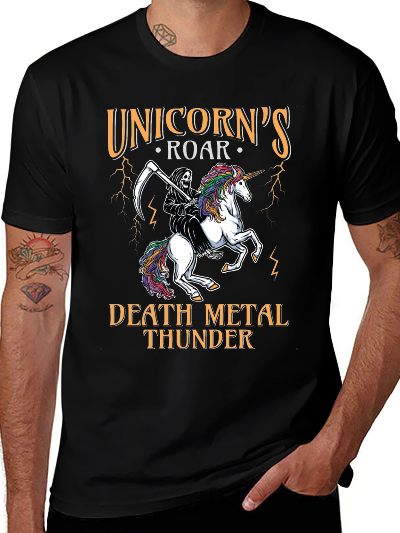 Unicorn's Roar T-Shirt - Death Metal Thunder