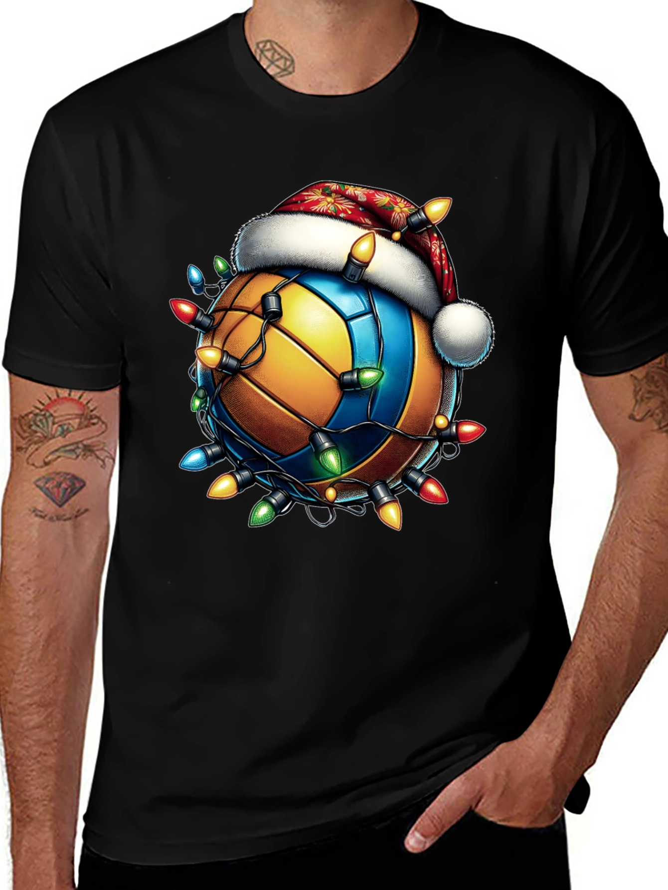 Variant 12 of Festive Volleyball Christmas T-Shirt