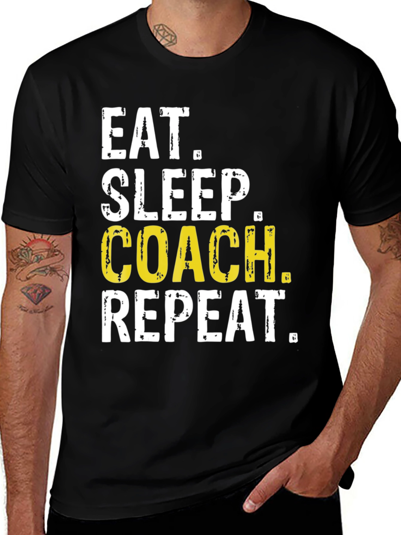 Variant 17 of Eat Sleep Coach Repeat Graphic Tee