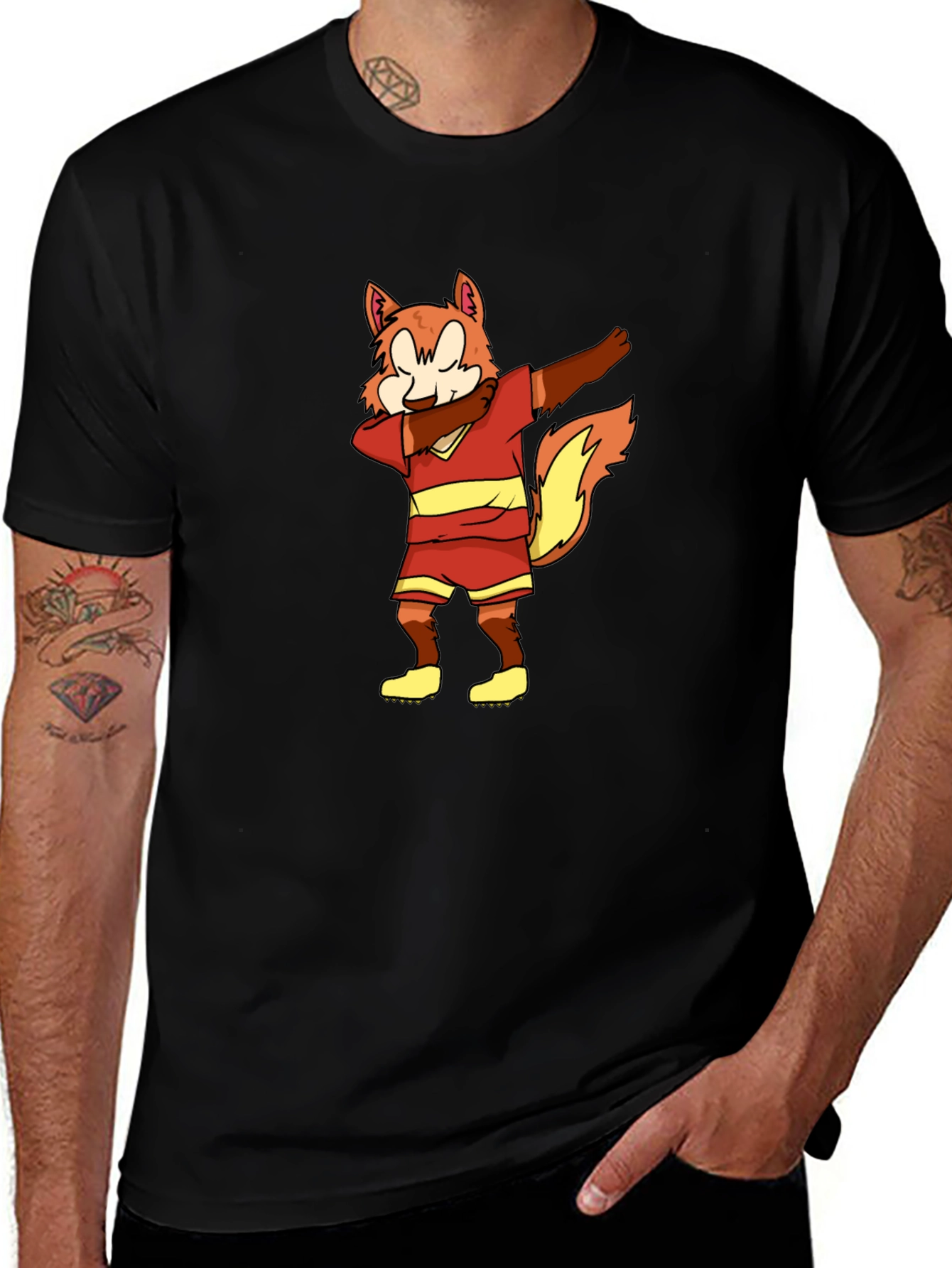 Variant 25 of Dabbing Fox T-Shirt - Unique Cartoon Design
