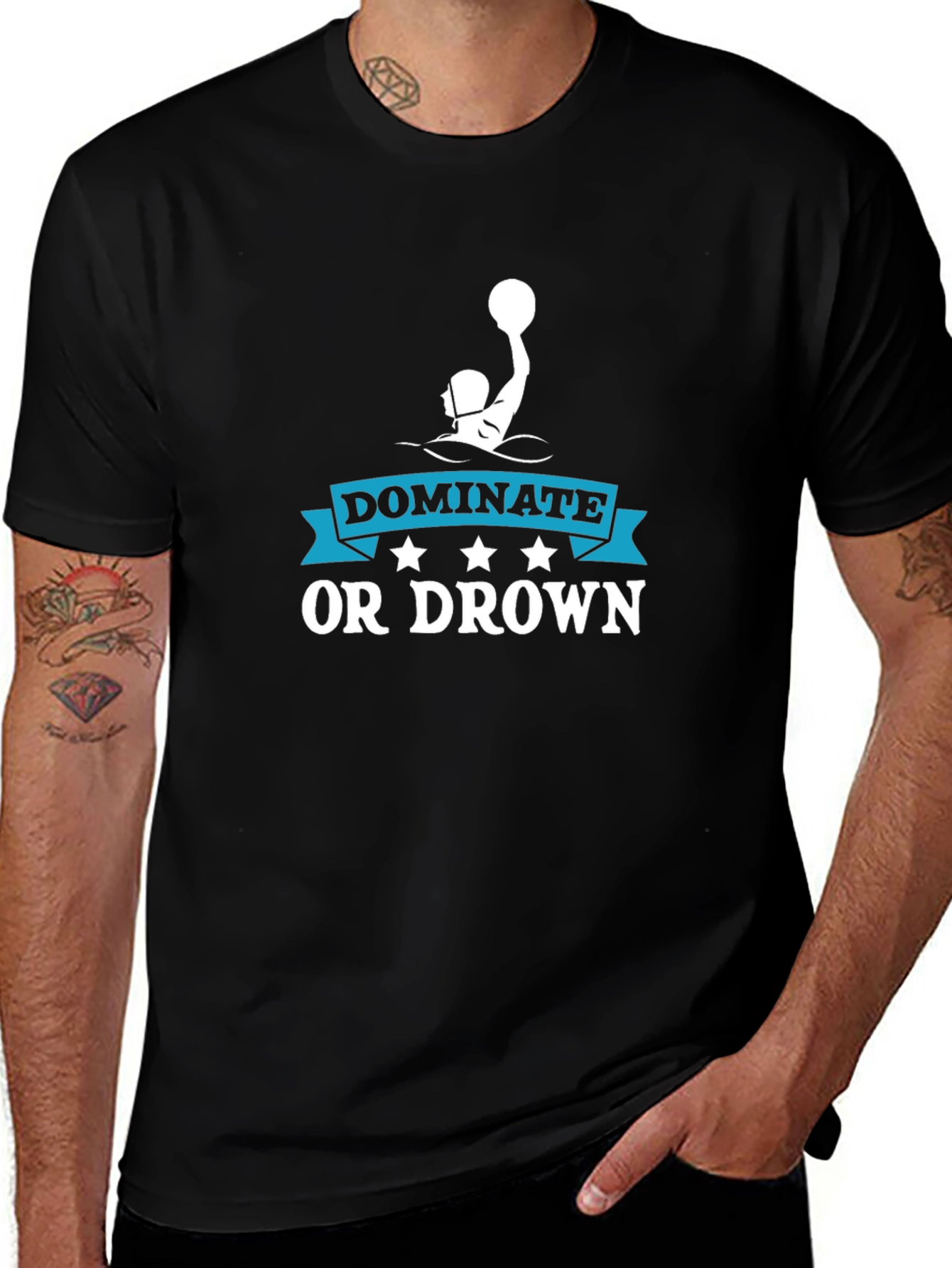 Variant 3 of Dominate or Drown Water Polo Graphic T-Shirt