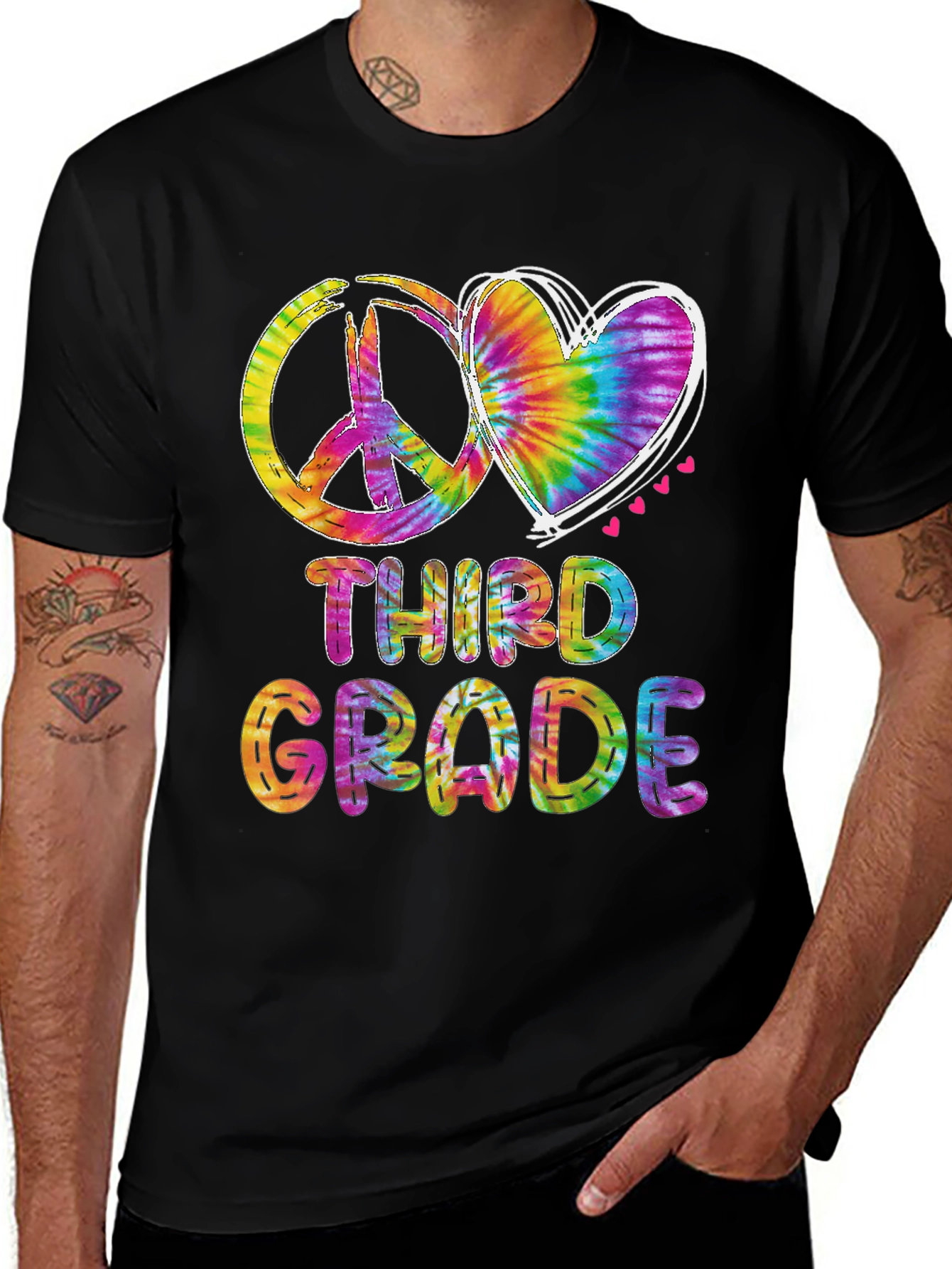 Third Grade Peace Tie-Dye T-Shirt