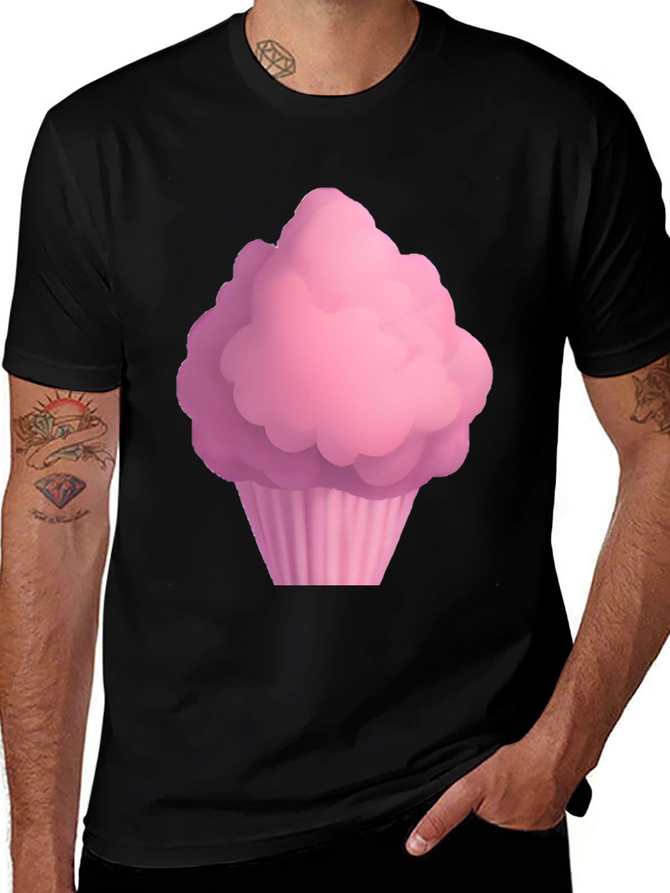 Variant 8 of Cupcake Graphic Black T-Shirt