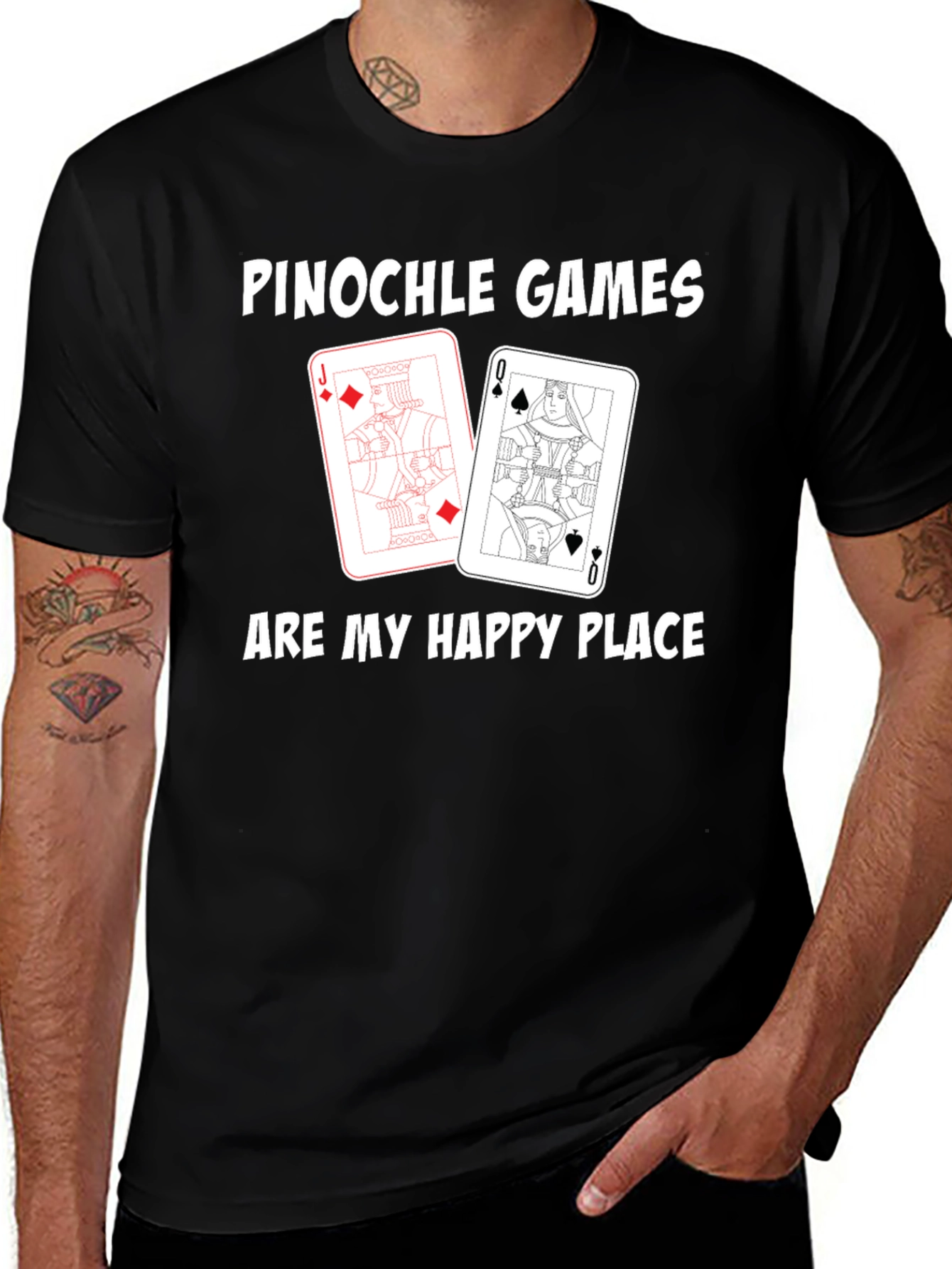 Pinochle Games Happy Place T-Shirt