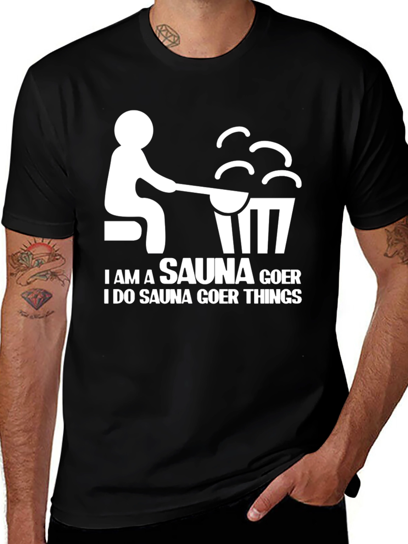 Variant 25 of Sauna Goer Graphic Tee - Humorous Relaxation T-Shirt