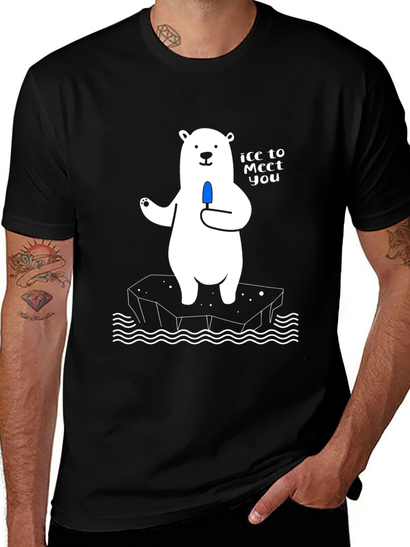 Variant 19 of Cool Polar Bear T-Shirt - Ice to Meet You!