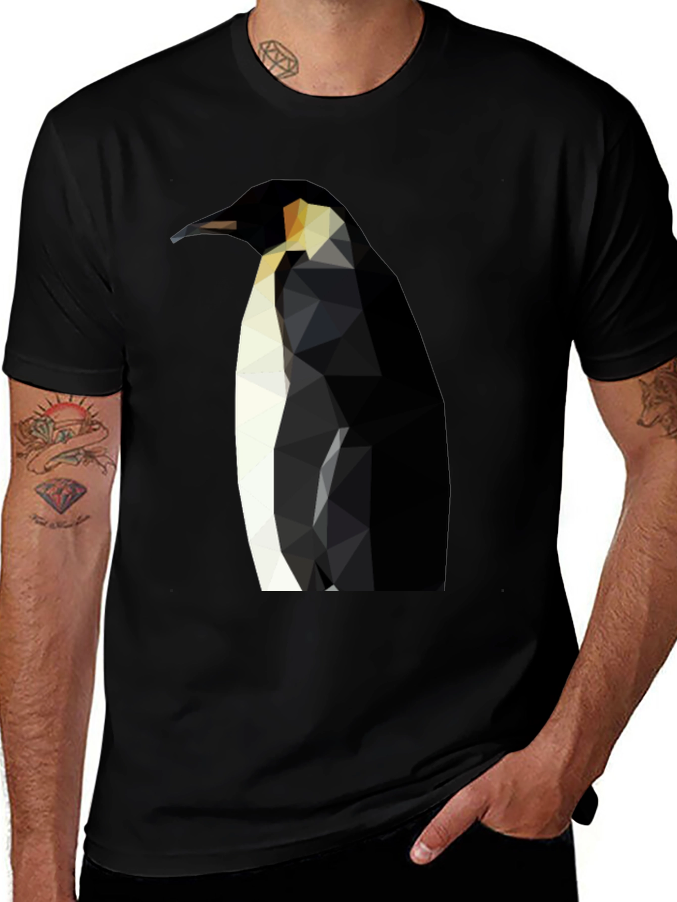 Variant 28 of Geometric Penguin Graphic Print T-Shirt
