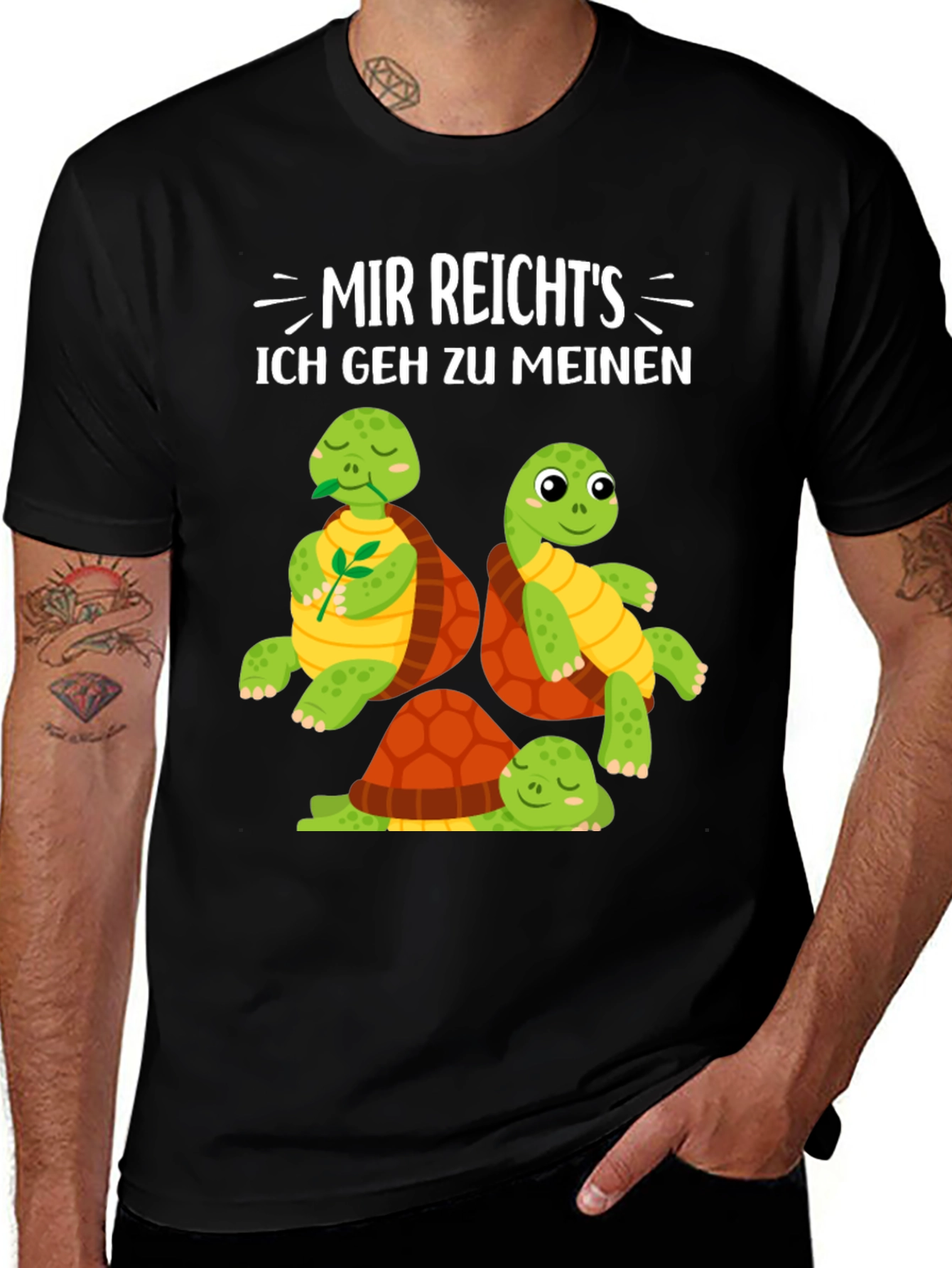 Variant 30 of Turtle Family T-Shirt - Mir Reicht's Ich Geh Zu Meinen