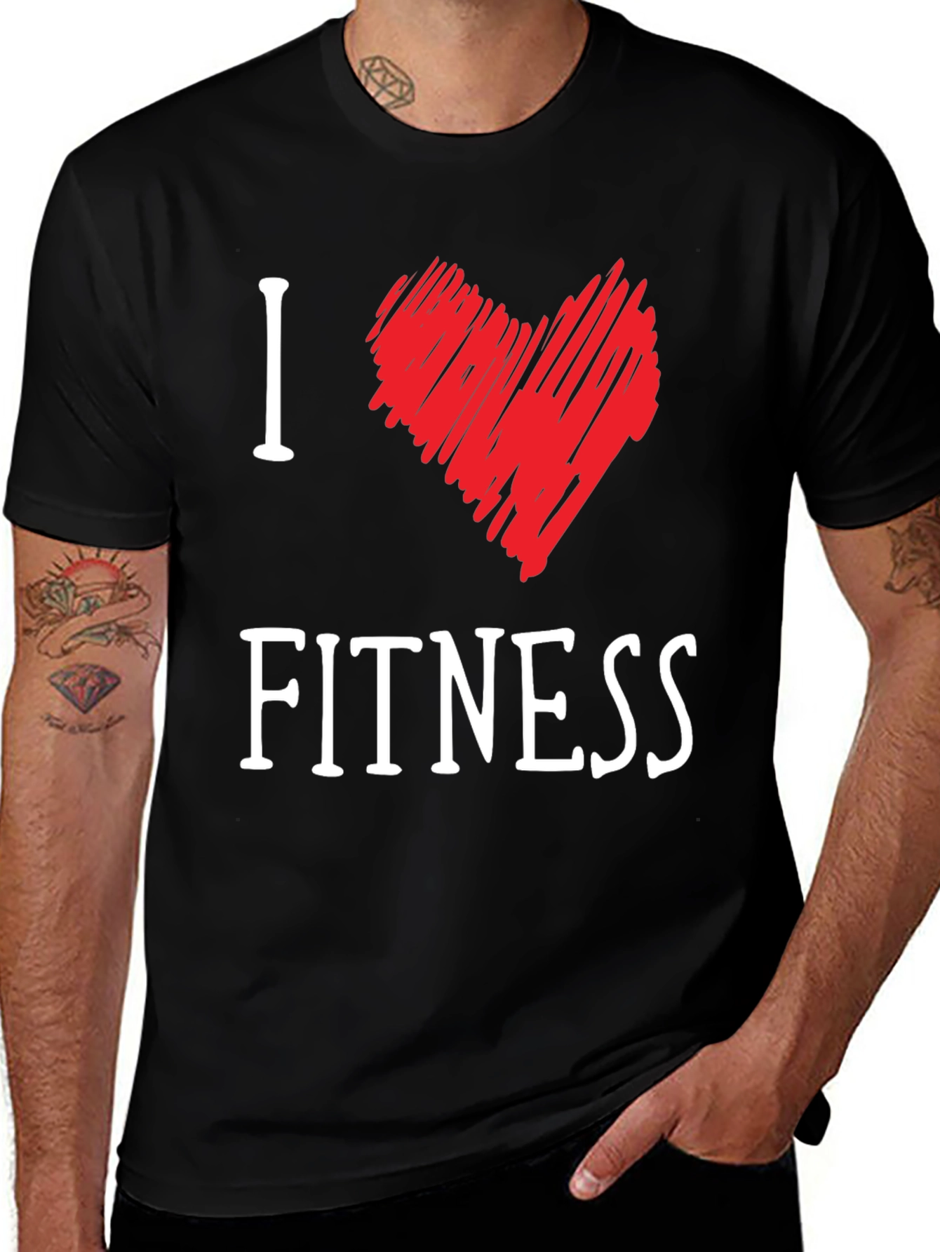 Variant 6 of I Love Fitness Graphic Tee