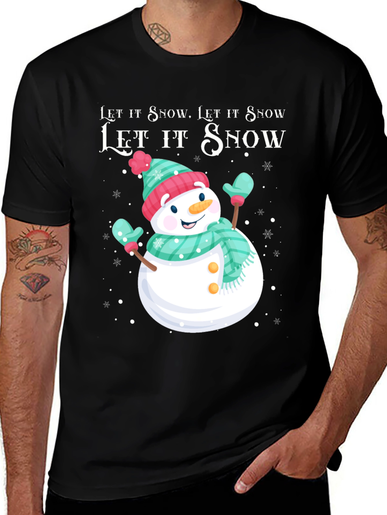 Variant 19 of Let It Snow T-Shirt - Holiday Winter Graphic Tee