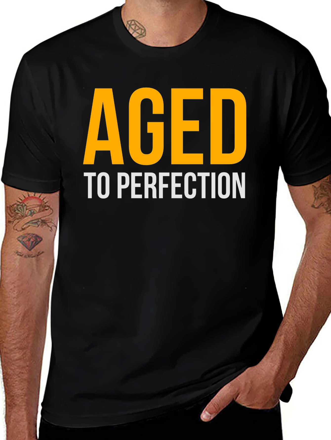 Variant 23 of Aged to Perfection Black T-Shirt