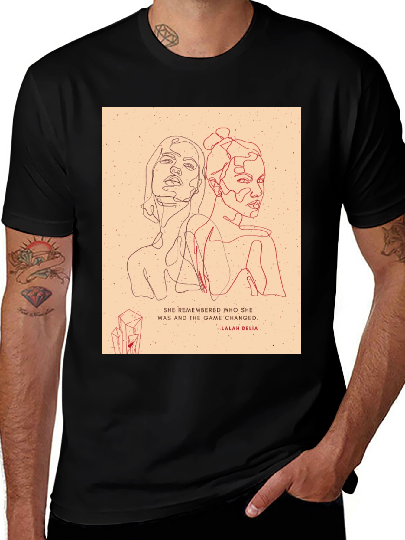 Variant 3 of Empowered Women Graphic Tee - Unisex Black T-Shirt
