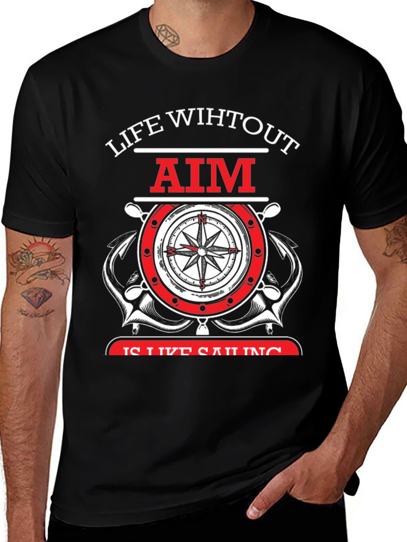 Life Without Aim Sailing Graphic T-Shirt