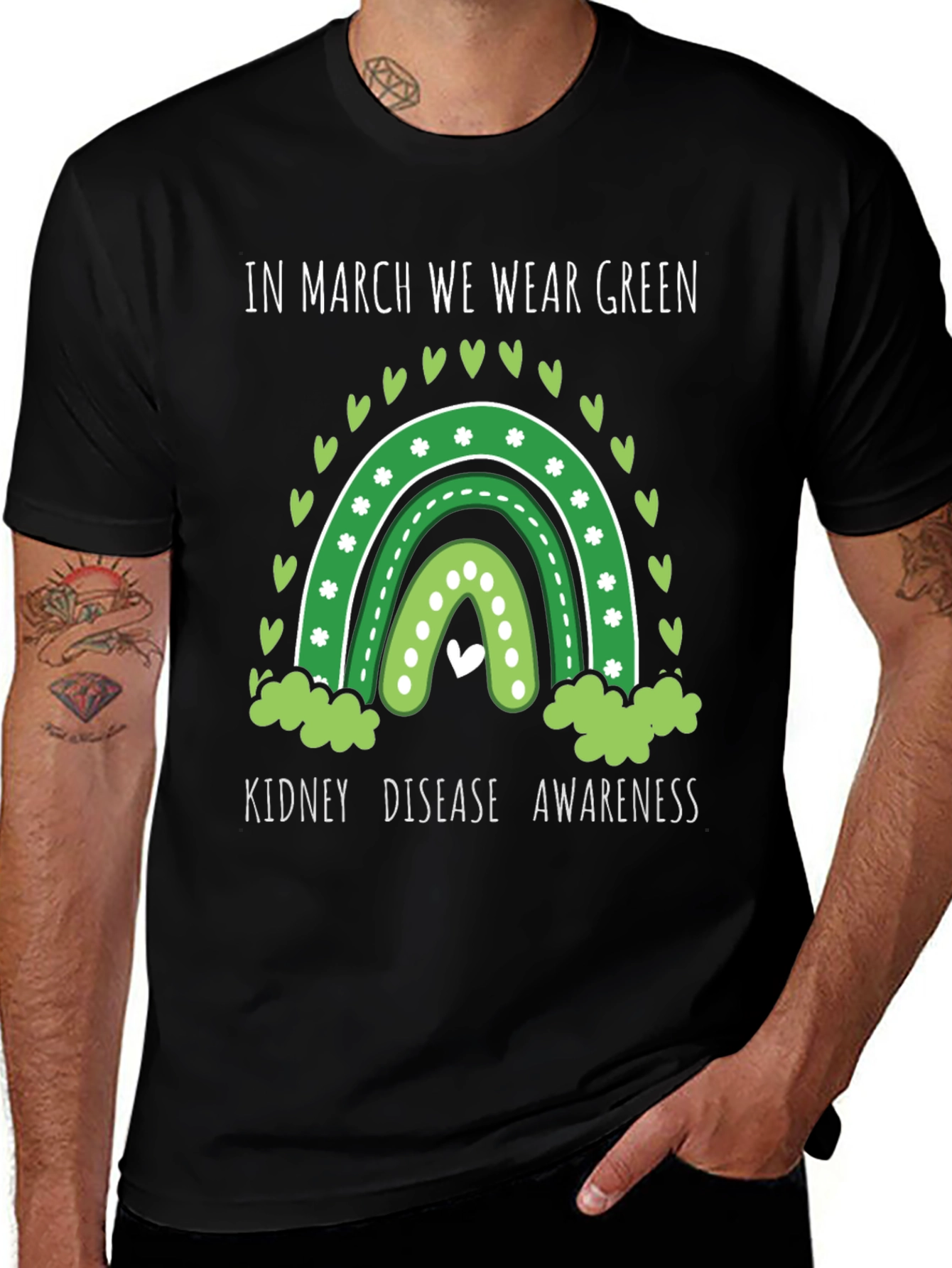 Green Rainbow Kidney Disease Awareness T-Shirt