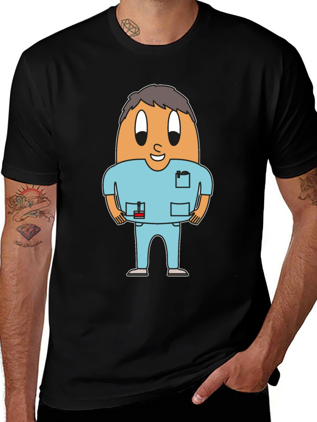 Variant 24 of Egg Nurse T-Shirt - Funny Cartoon Graphic Tee