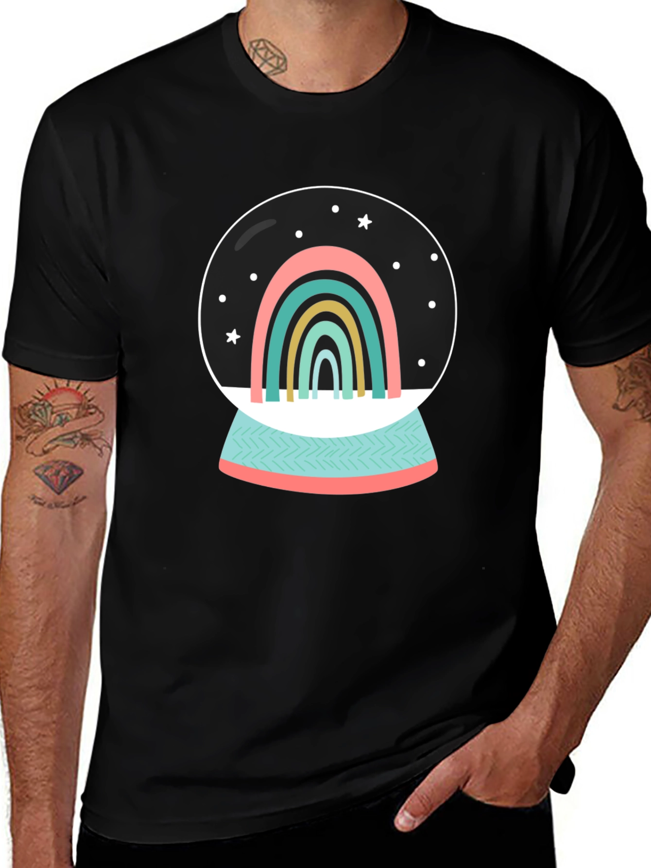 Variant 24 of Rainbow Snow Globe Graphic Tee