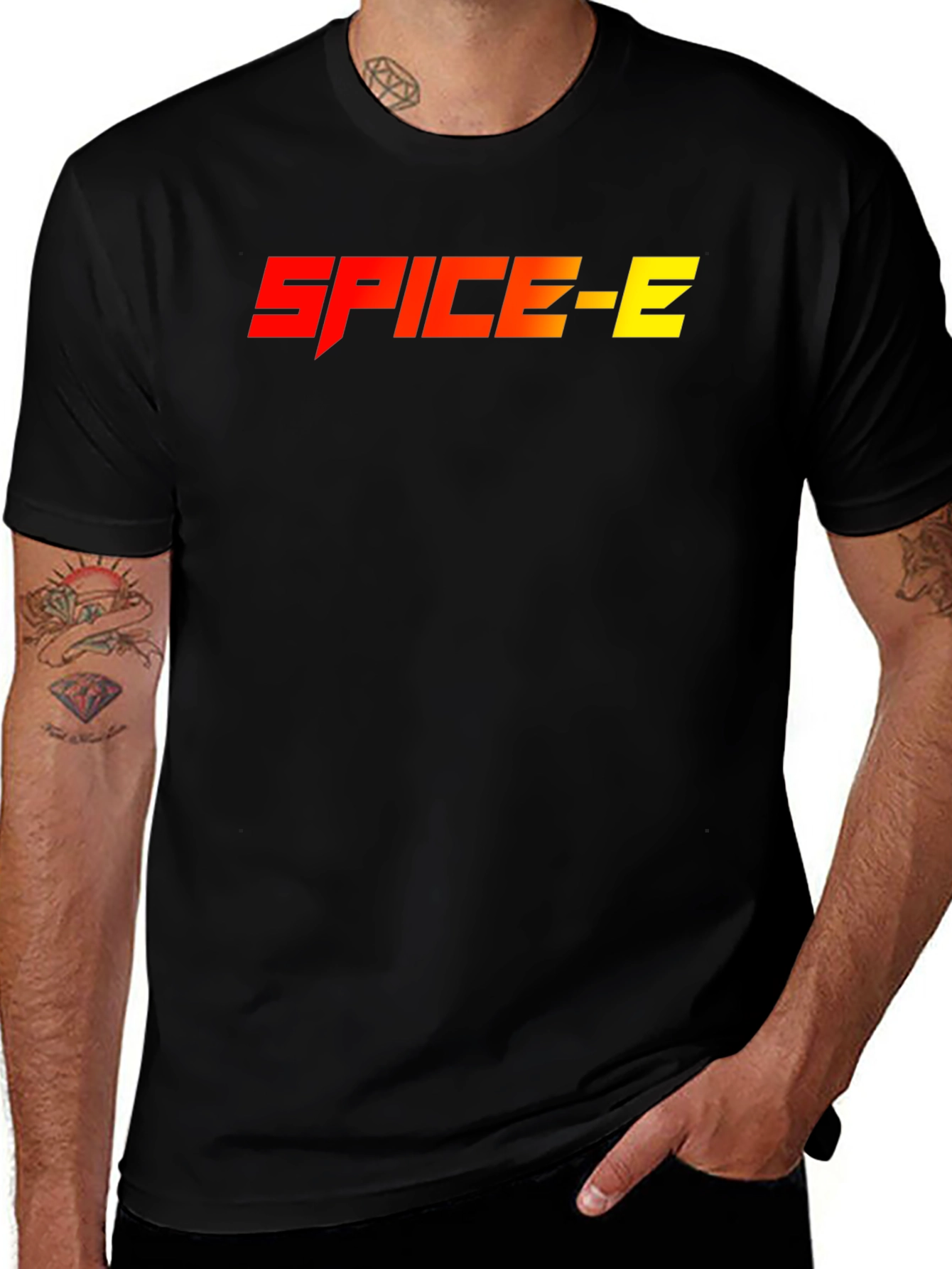 Spice-E Gradient Graphic Tee - Cool Black T-Shirt