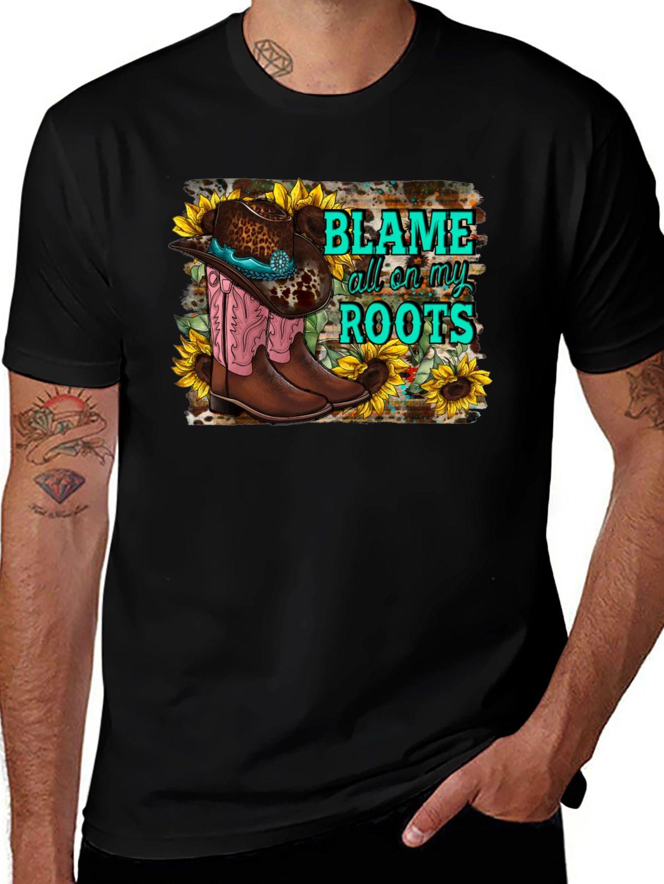 Variant 9 of Blame It On My Roots Graphic T-Shirt