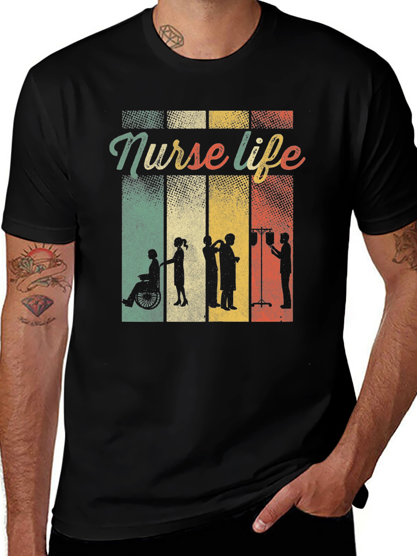 Variant 6 of Nurse Life Retro Graphic T-Shirt