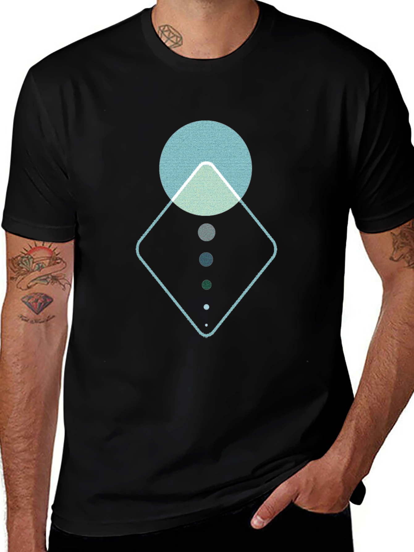 Variant 12 of Geometric Graphic Tee - Modern Minimalist Design