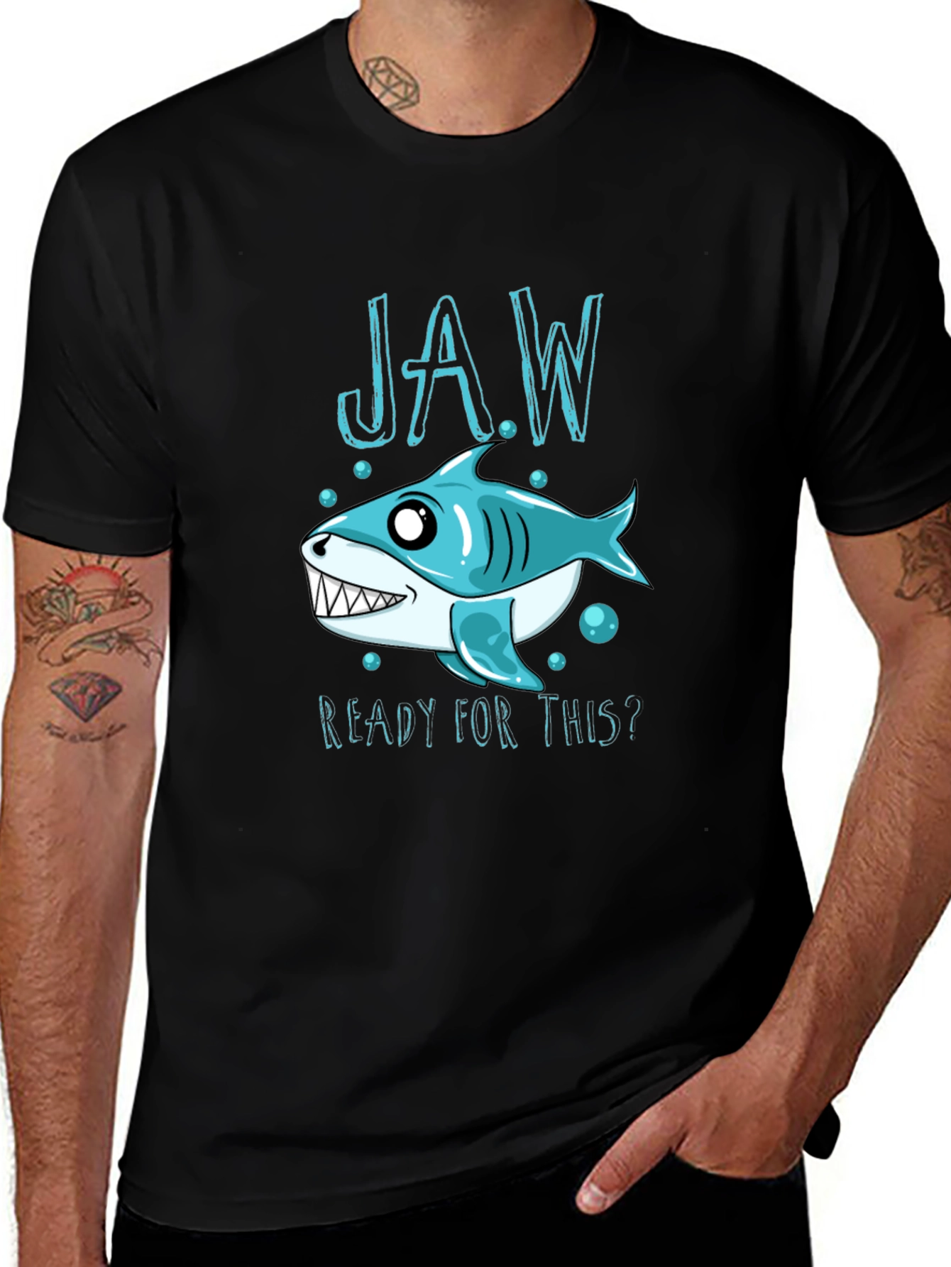 Variant 9 of J.A.W Ready For This T-Shirt - Shark Graphic Tee