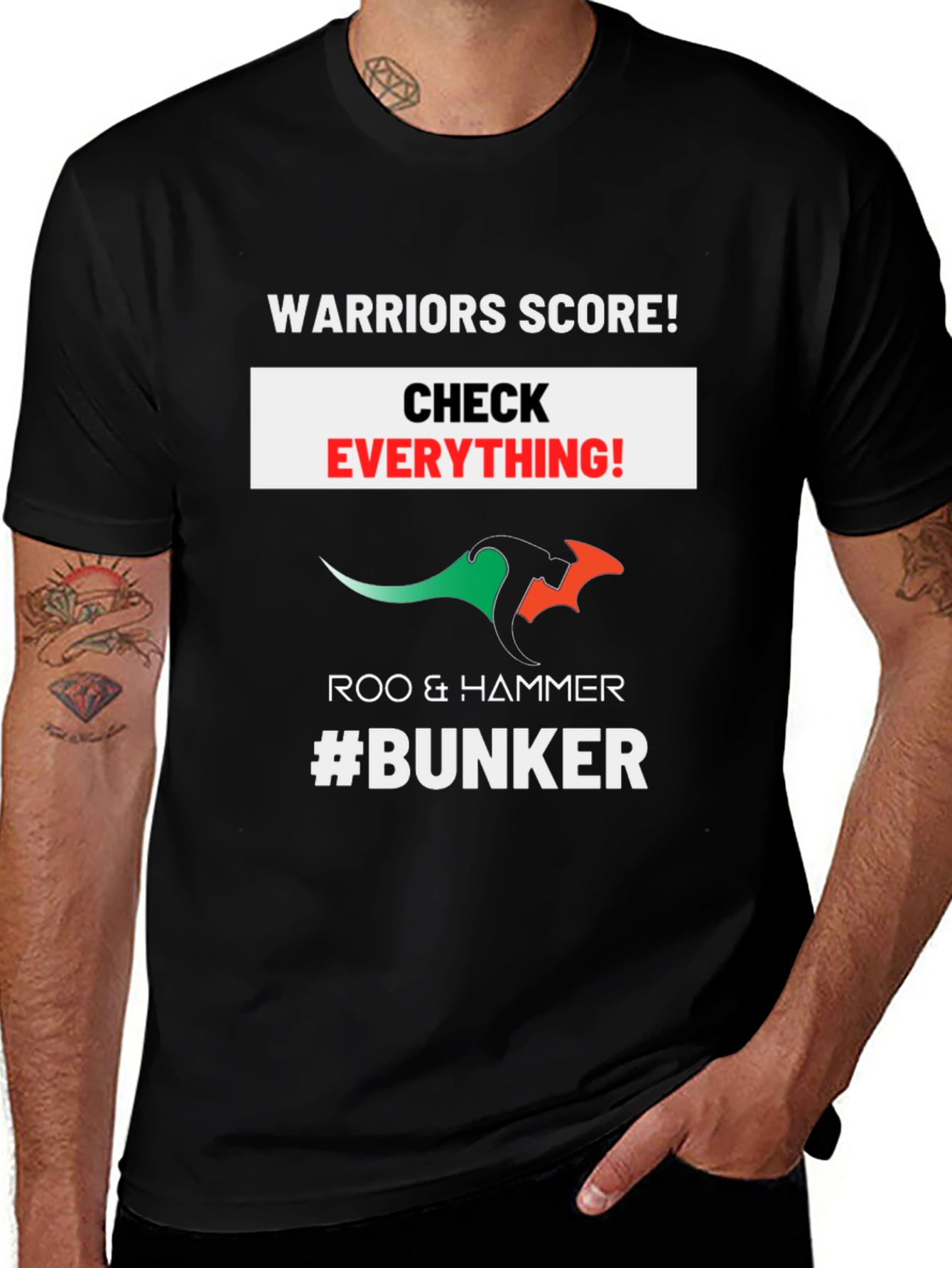 Variant 26 of Warriors Score T-Shirt - Roo & Hammer #BUNKER Tee