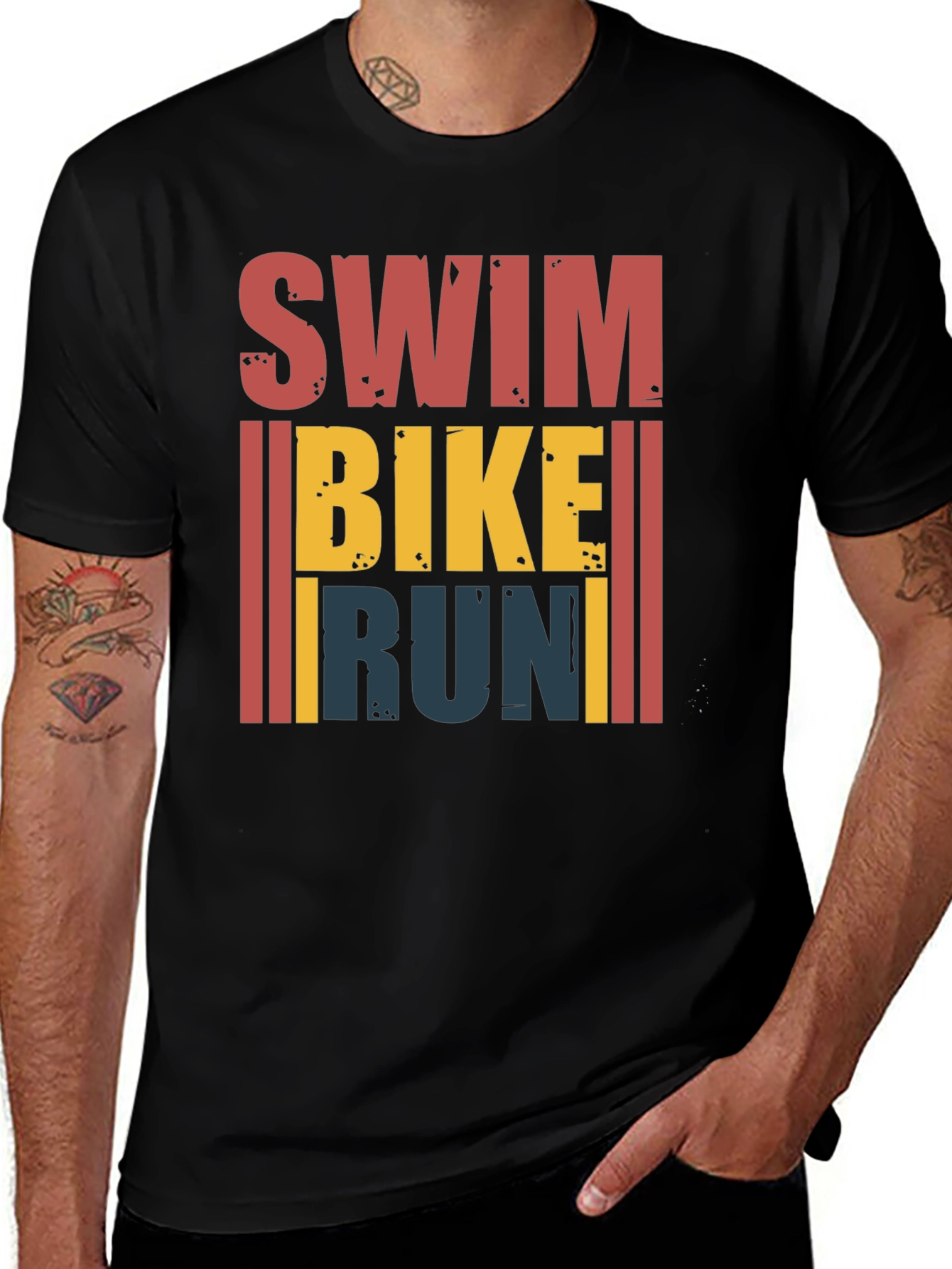 Variant 20 of Swim Bike Run Triathlon T-Shirt