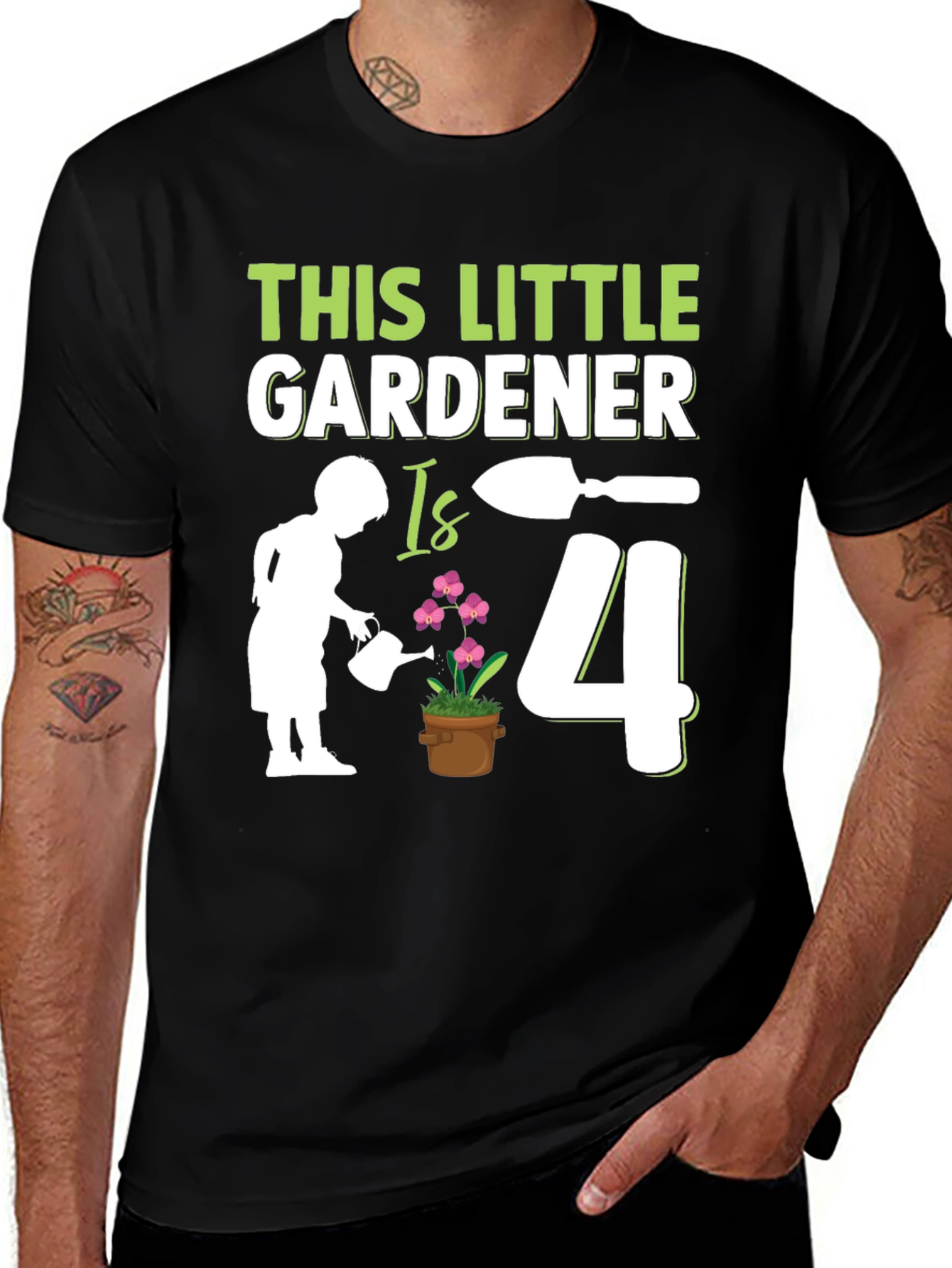 Little Gardener 4th Birthday T-Shirt