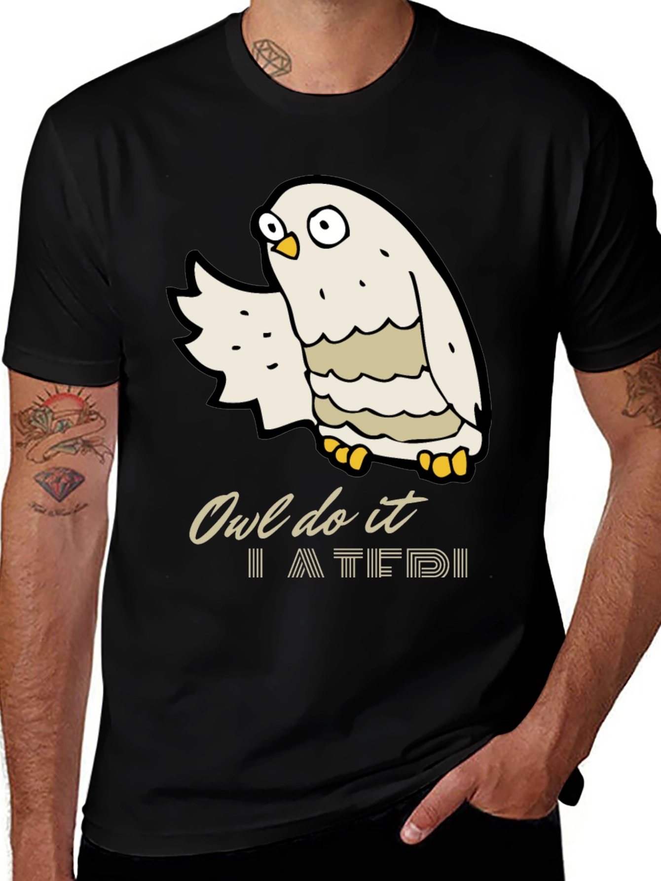 Variant 5 of Owl Do It Graphic Tee - Funny Bird Pun T-Shirt