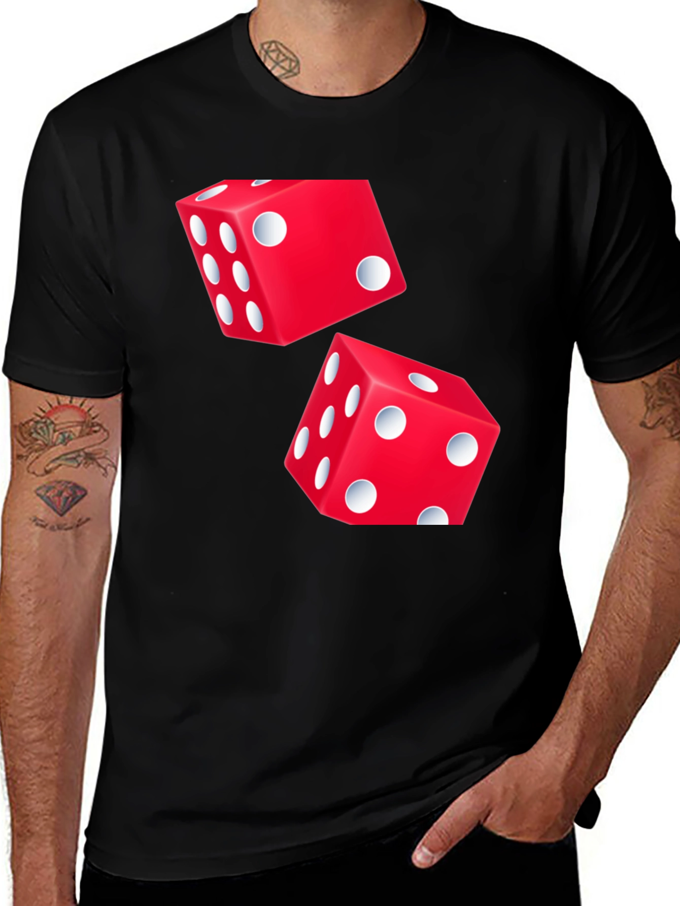 Variant 9 of Dice Graphic T-Shirt - Lucky Roll Tee