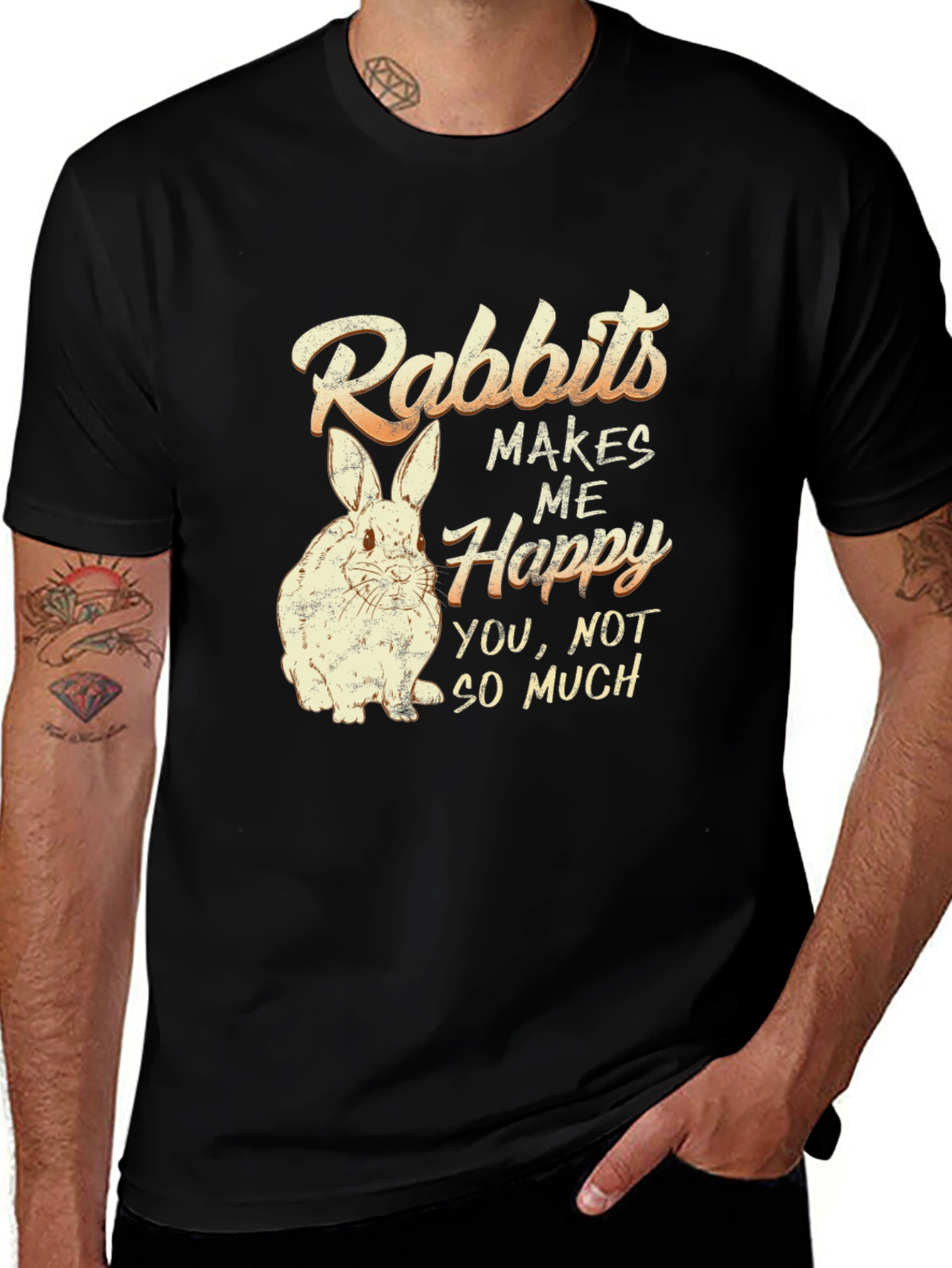 Variant 20 of Rabbit Lover T-Shirt - Rabbits Make Me Happy