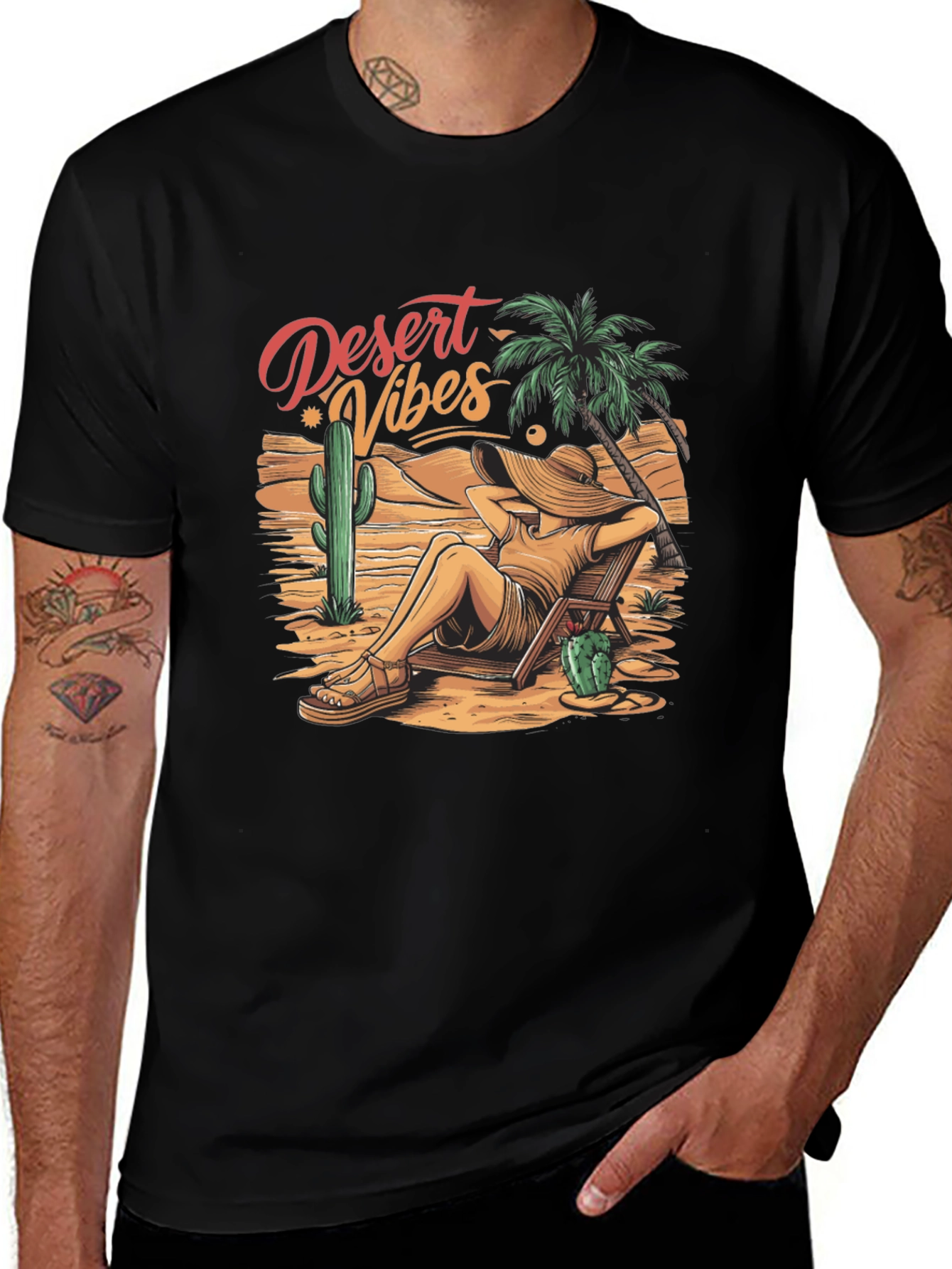 Variant 22 of Desert Vibes Graphic T-Shirt - Relaxed Fit