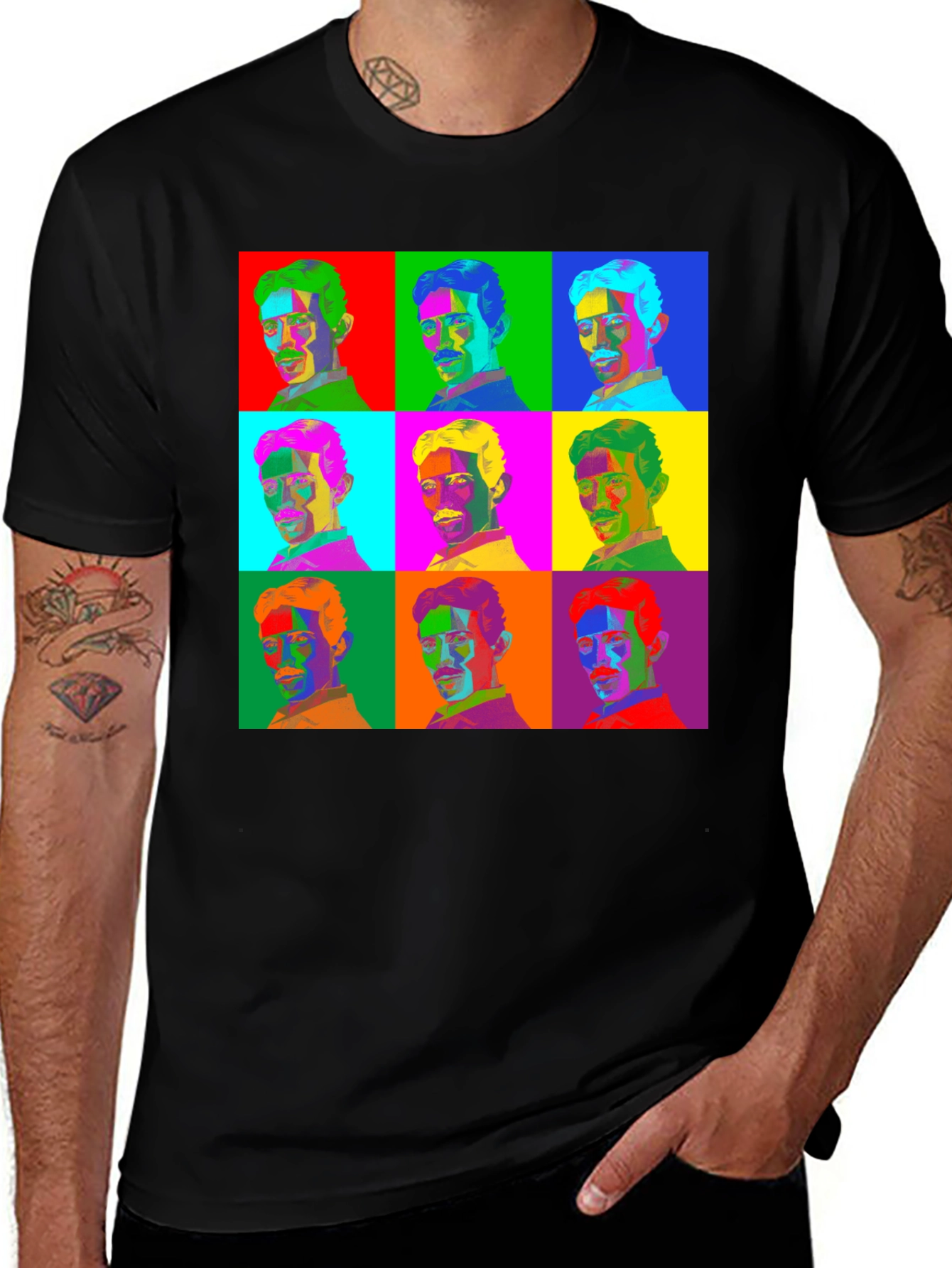 Pop Art Nikola Tesla T-Shirt - Science Geek Tee