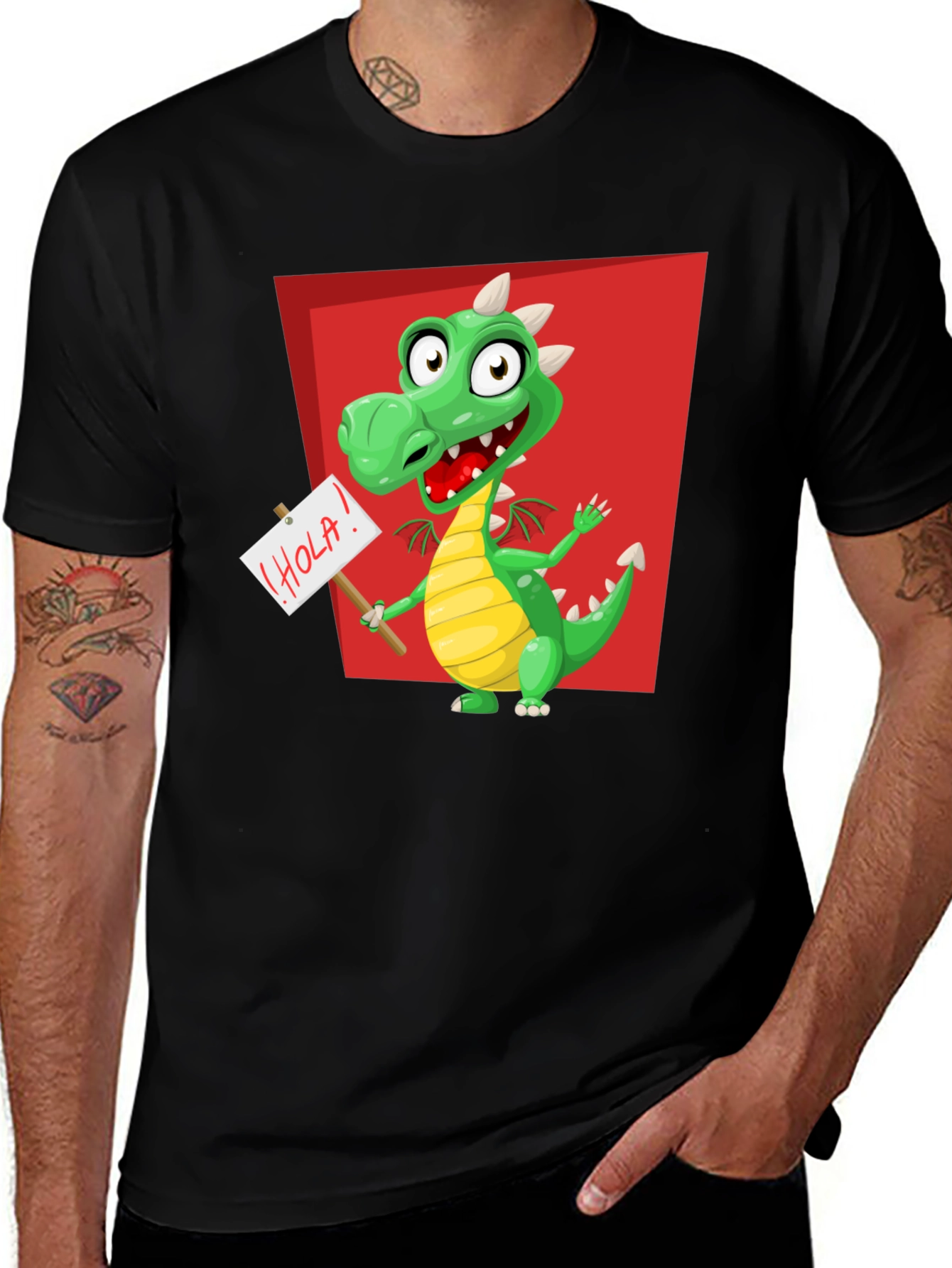 Variant 8 of Cartoon Dragon T-Shirt - Fun & Unique Design