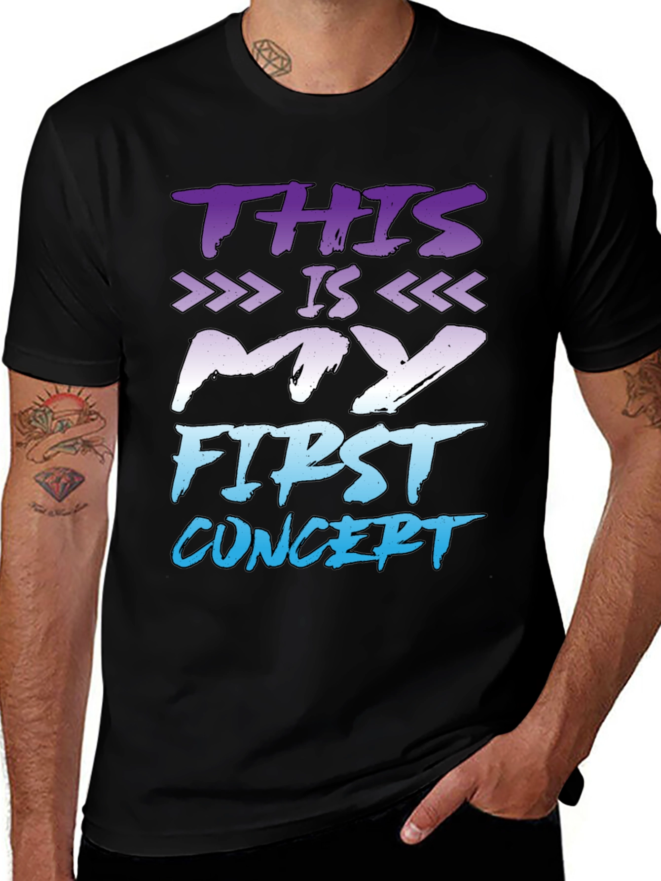 Variant 12 of First Concert T-Shirt - Black Graphic Tee