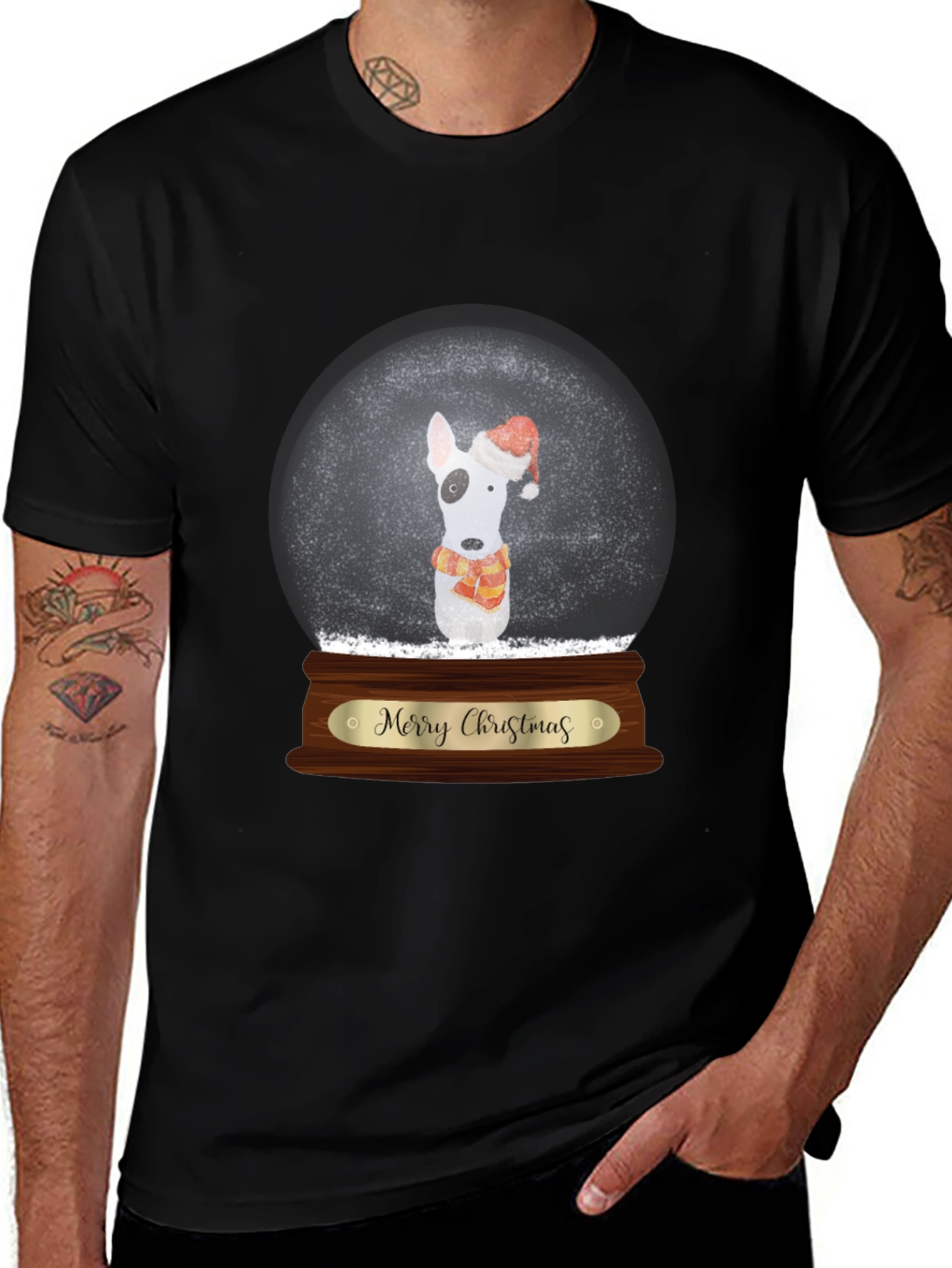 Christmas Dog Snow Globe T-Shirt