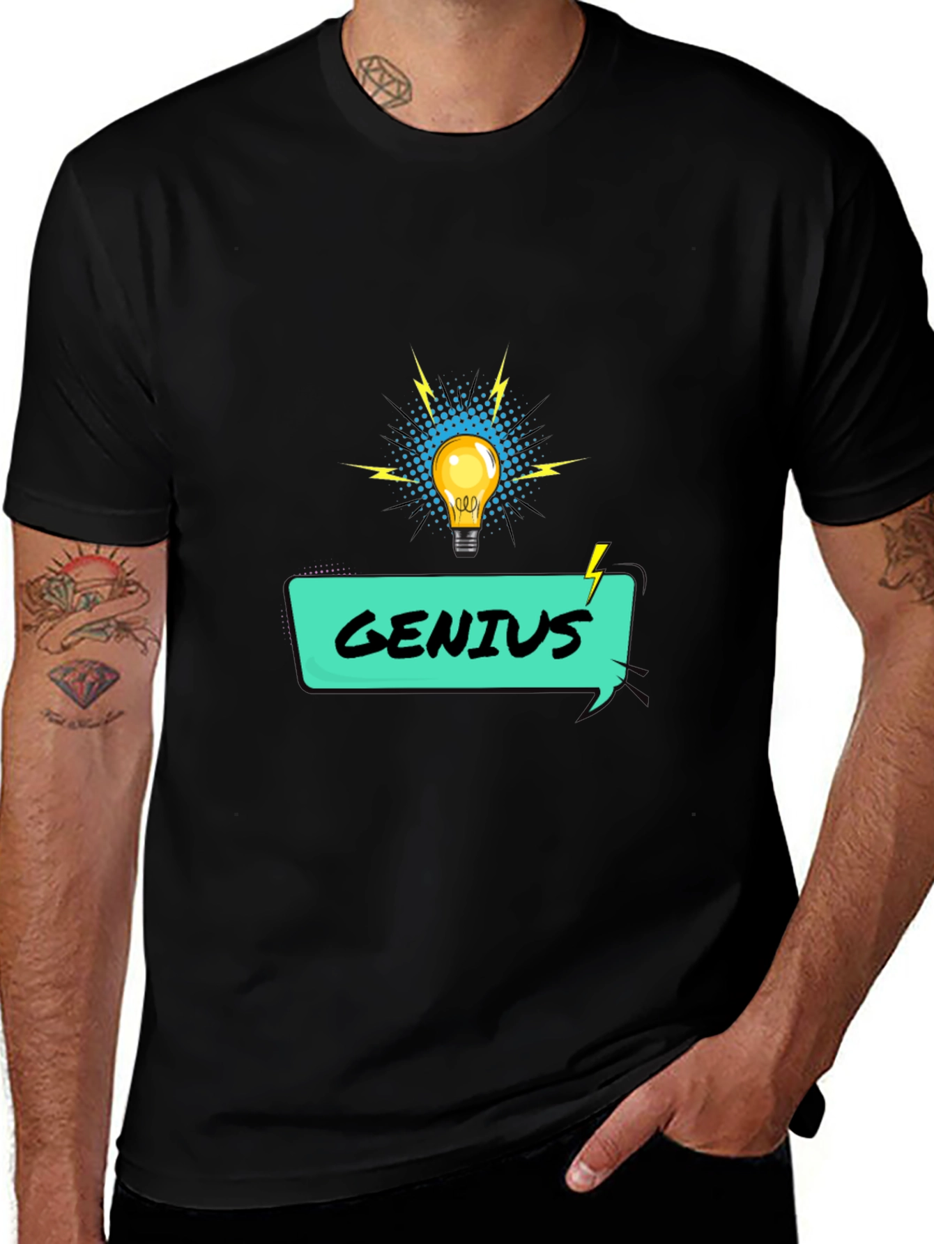 Variant 5 of Genius Idea Graphic Tee - Lightbulb Design